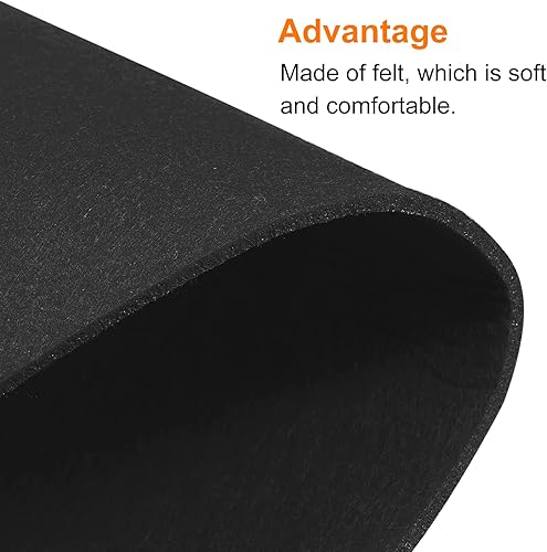 Miniatura 3 de PATIKIL Protector de alfombrilla de escritorio de 47 x 20 pulgadas, alfombrilla de mouse suave y lisa de doble cara para oficina y hogar, color negro