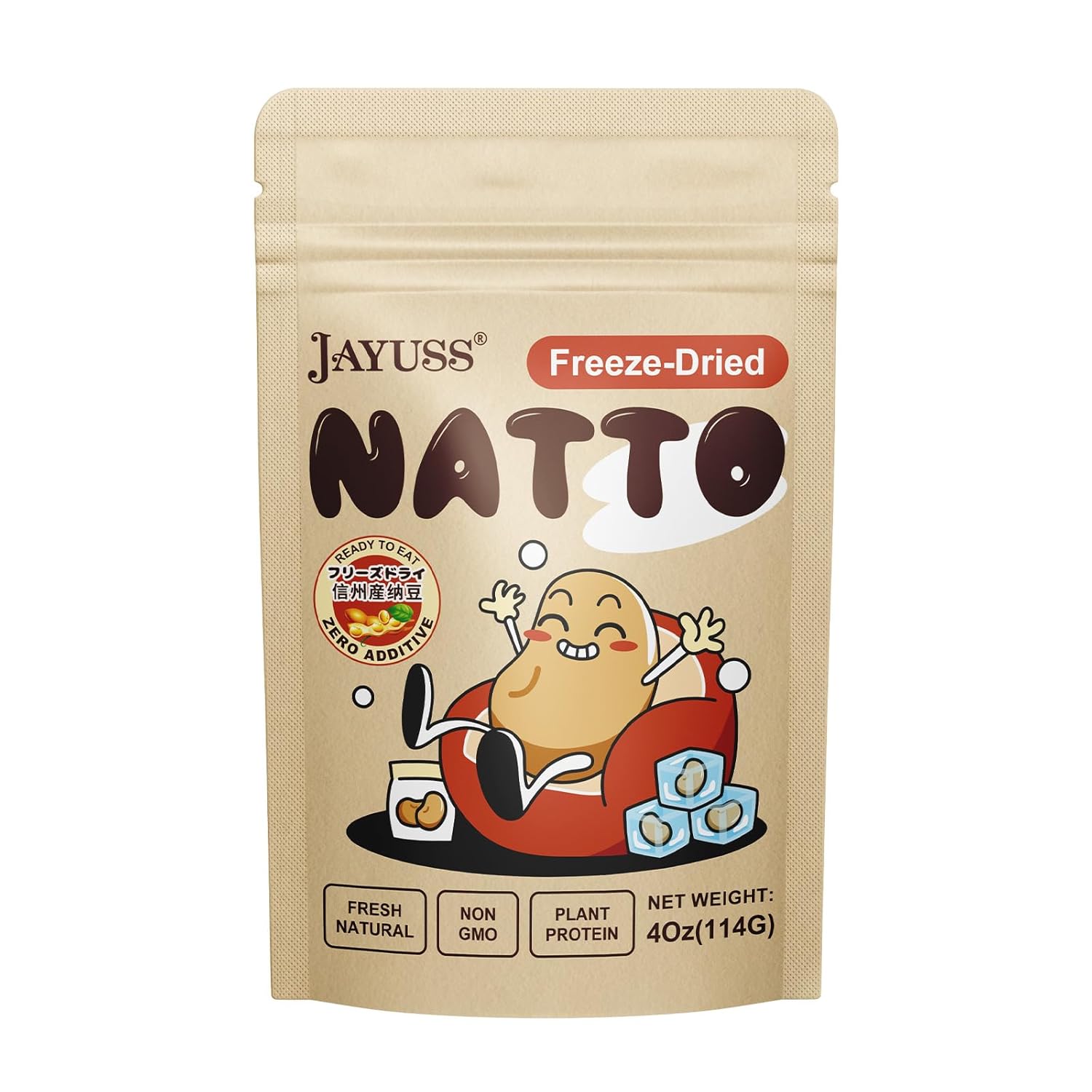 JAYUSS Japanese Natto Freeze Dried Natto Beans JAYUSS Japanese Natto Freeze Dried Natto Beans