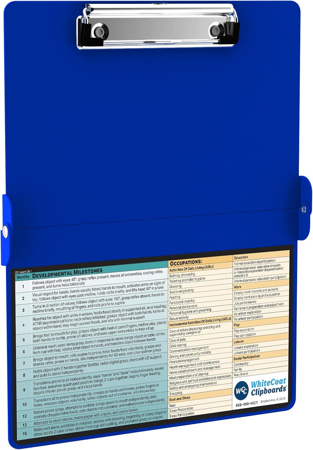 Whitecoat Clipboard® - Blue Occupational Therapy Edition