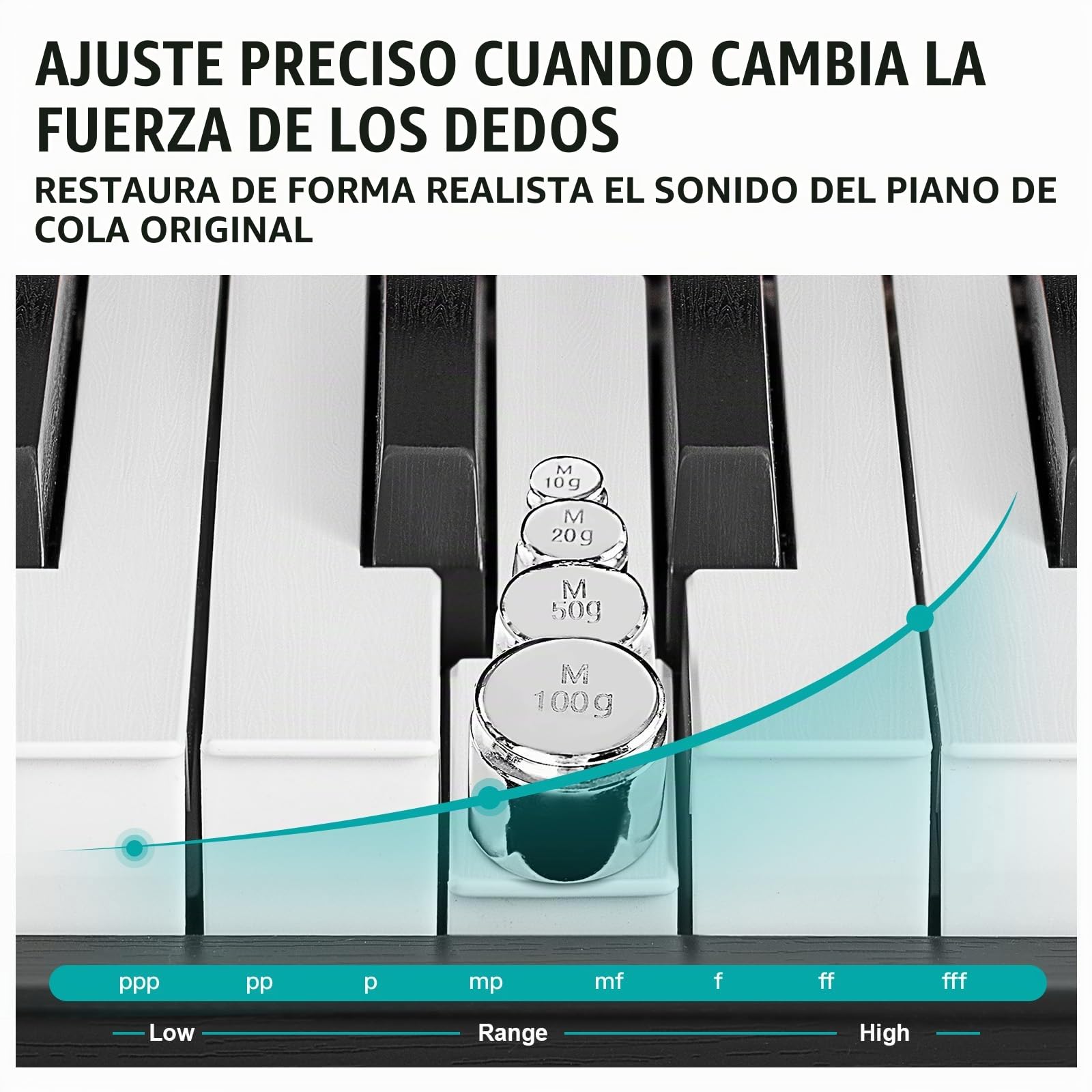 MUSTAR Piano E de 88 teclas, piano digital, piano eléctrico con soporte para piano, 3 adaptadores de pedales, 2 conectores para auriculares, pantalla LCD, USB/MIDI, piano para principiantes