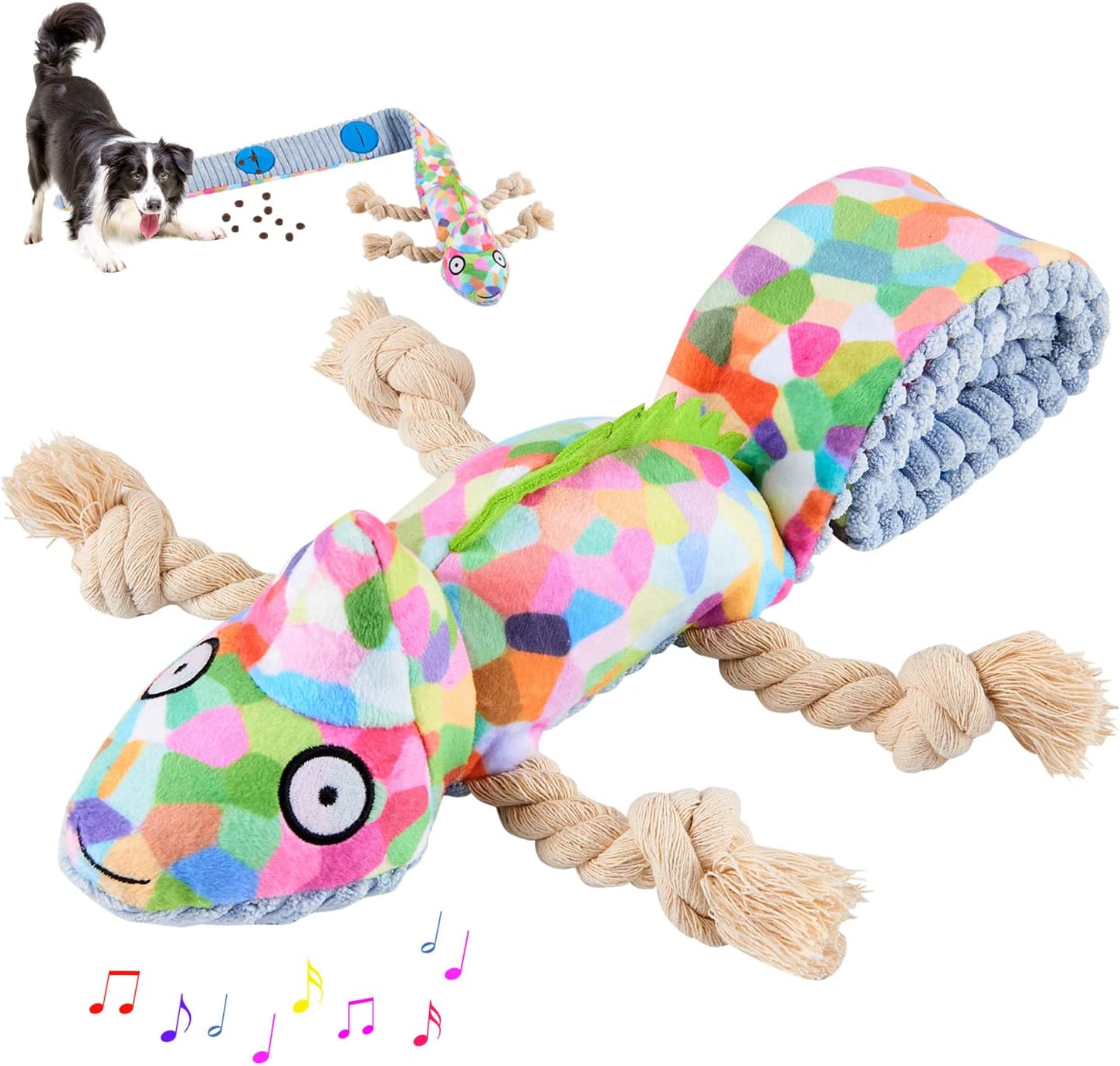 Yzmewael Interactive Dog Toys Tough Dog Puzzle Toys for Boredom, Squeaky Puppy Toys for Foraging