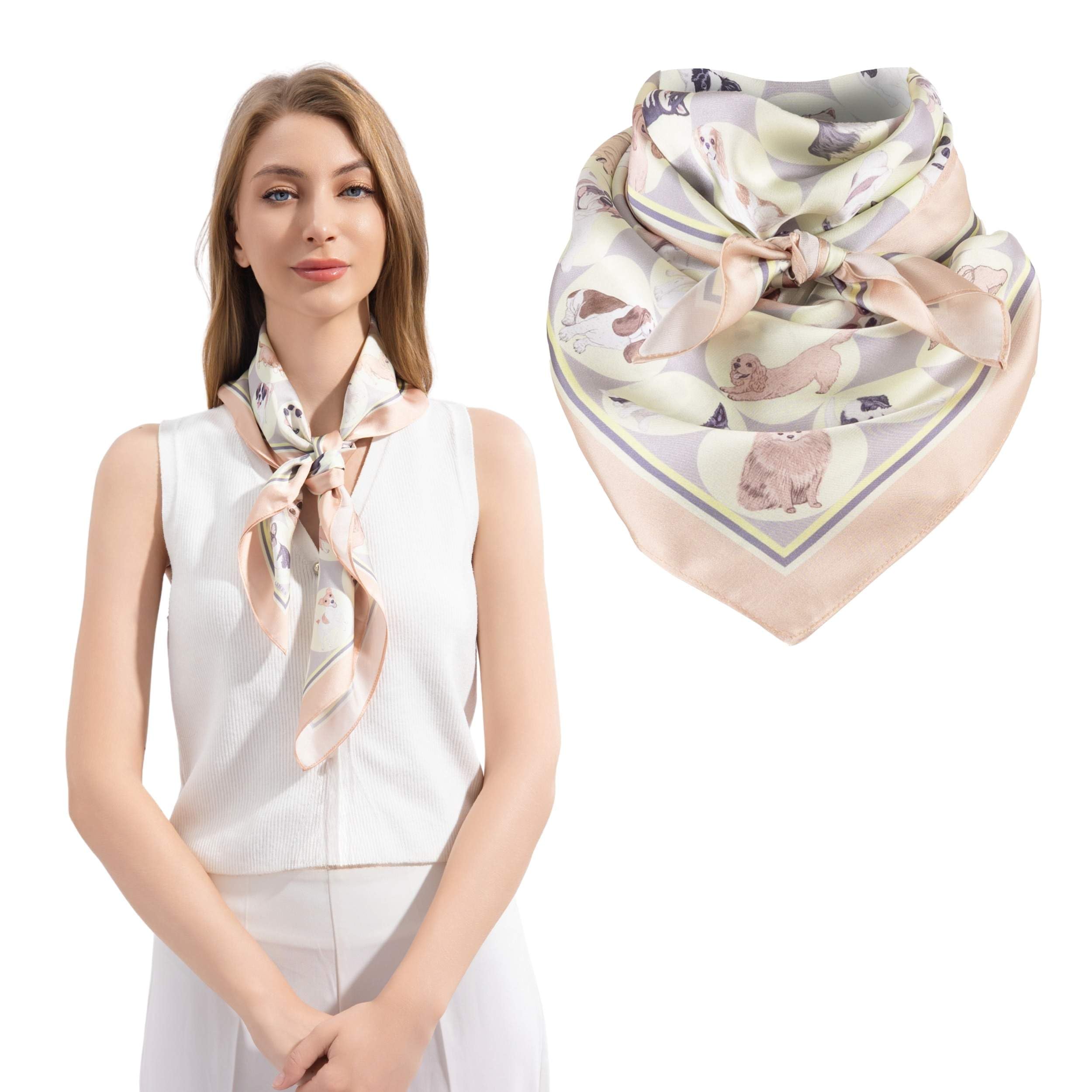 Sustainable Scarf Neck Scarf for Women, 27.5 x 27.5