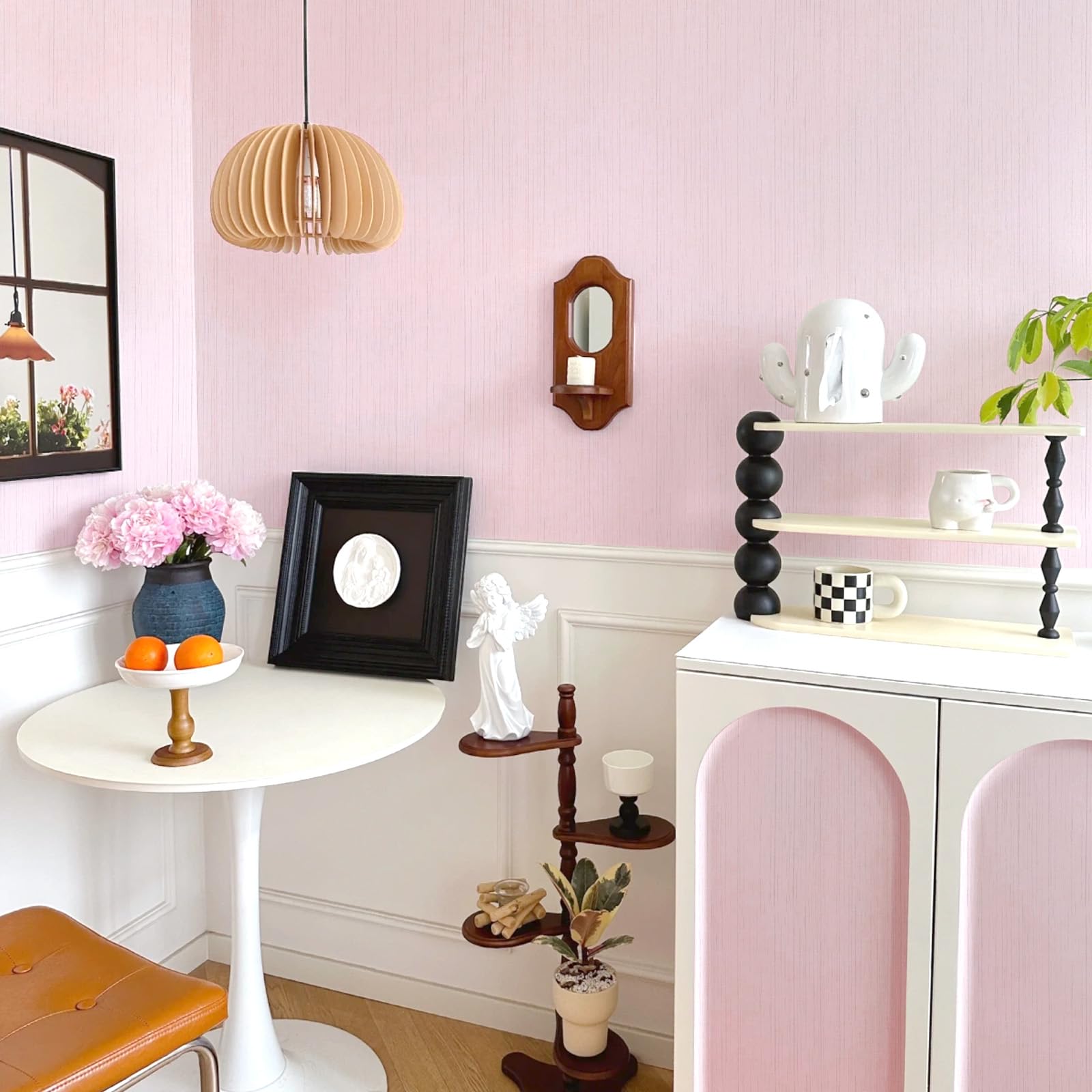 Qianglive White Grasscloth Peel And Stick Wallpaper Vintage Texture