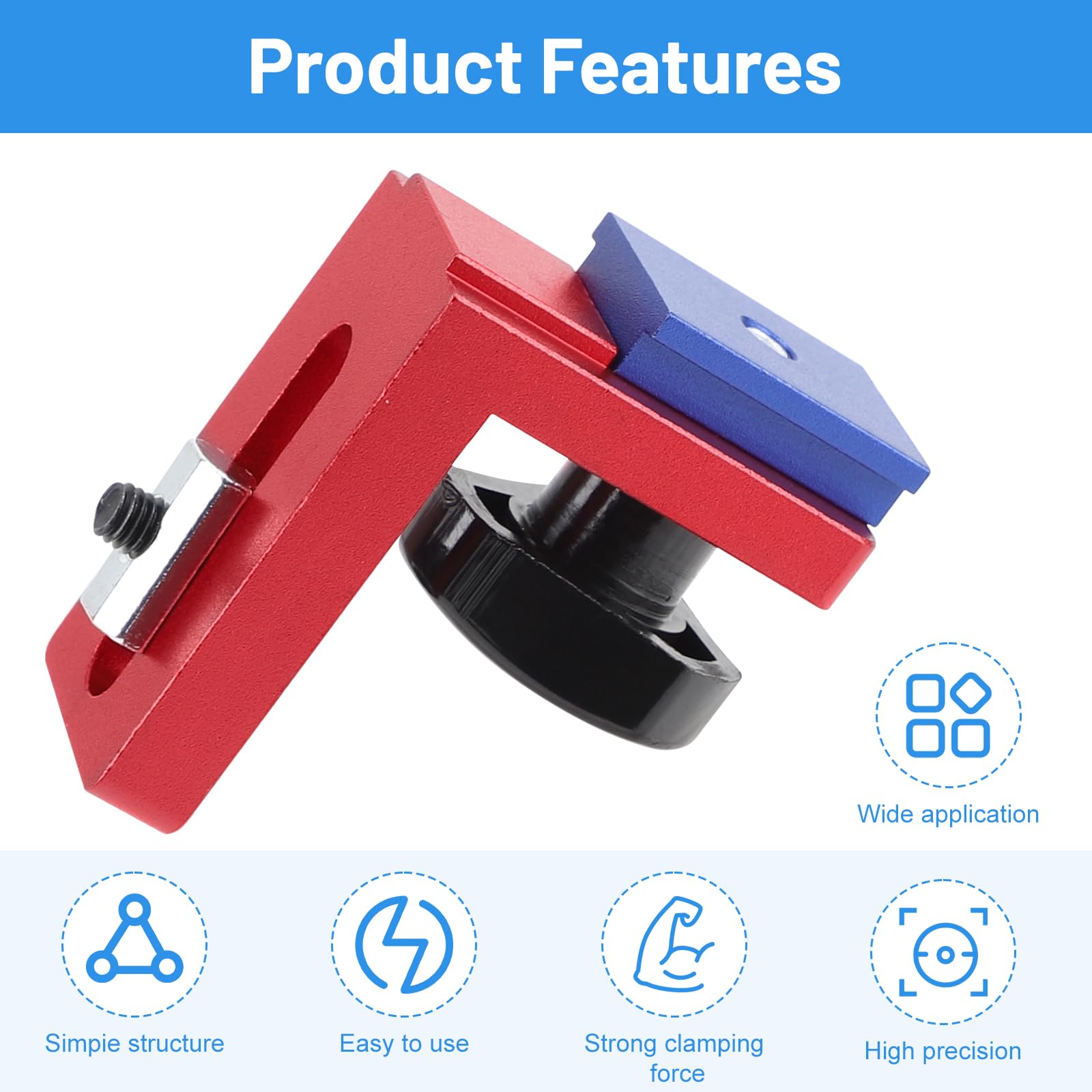 DBREAKS 30 Type Mitre Track Stop Block, T Slot Mitre Track Stop, 2 Butées de Rail en T, Rail De Travail Du Bois Goulotte Connecteur, Alliage D'Aluminium Butées Coulissantes pour le Travail du Bois