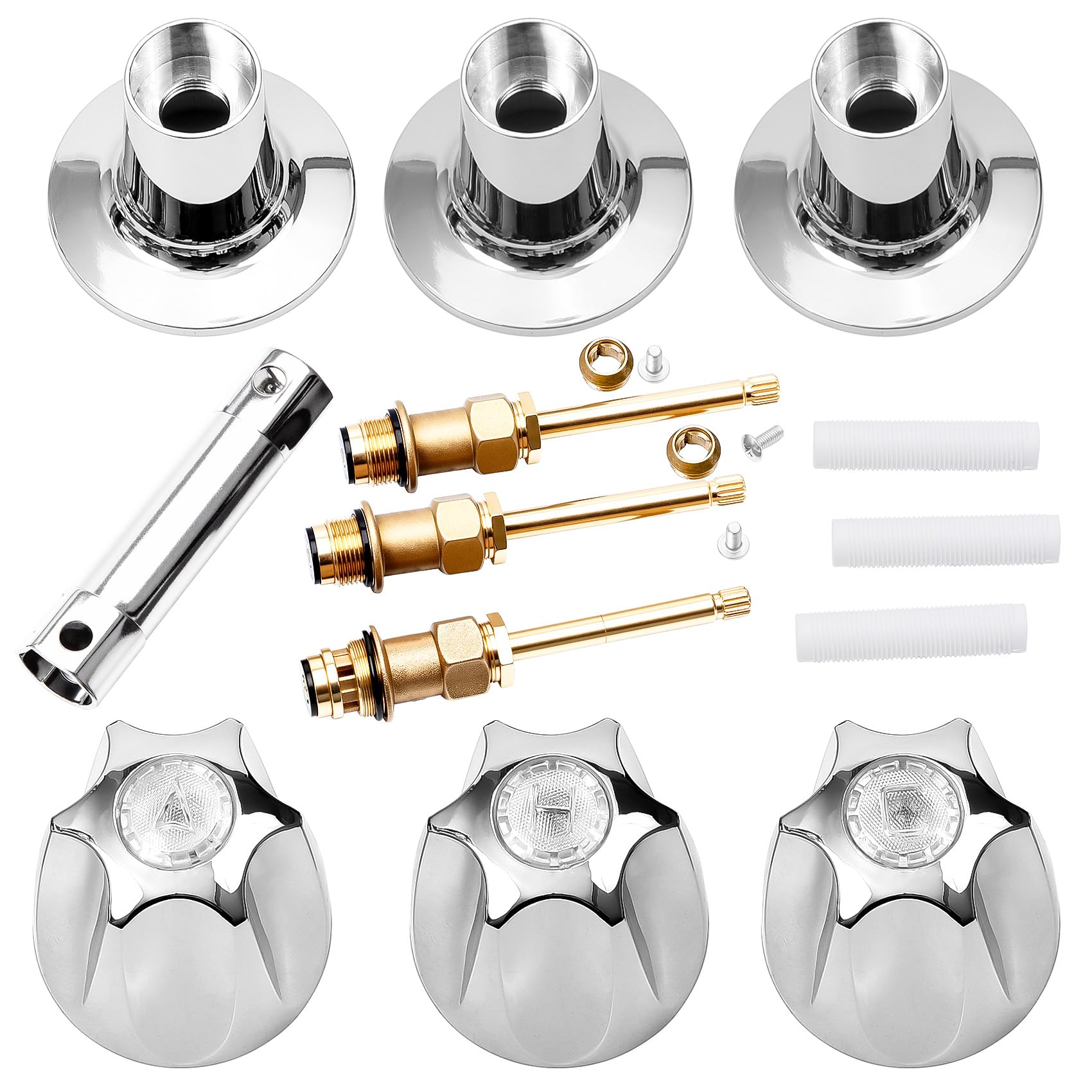 Ratiekc 3 Handle 39619 Bathtub and Shower Remodel/Rebuild Trim Kit
