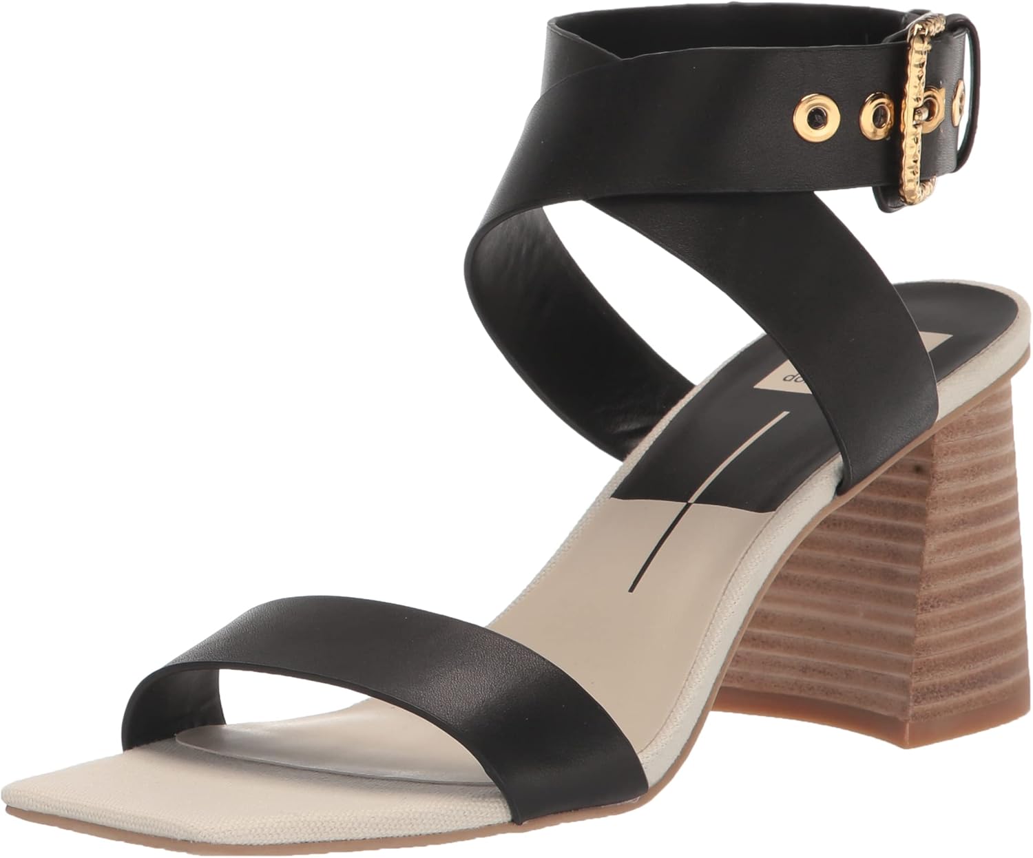 Dolce Vita Women's Paytin Heeled Sandal, Black Leather, 6