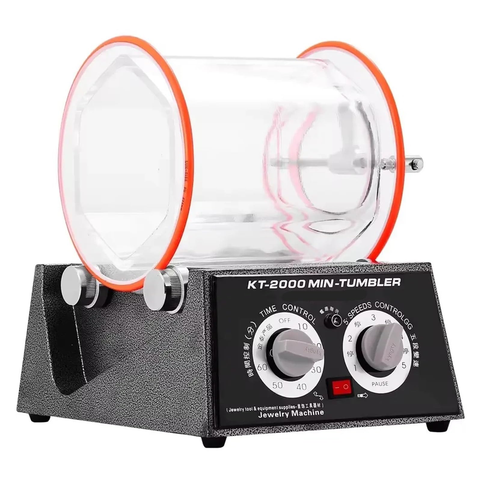 Ewsdsfs 110 5Kg Rotary Tumbler Jewelry Polisher Kt2000 Bead Surface Cleaner Drum Polishing Finisher Machine With Timer For Chamfering