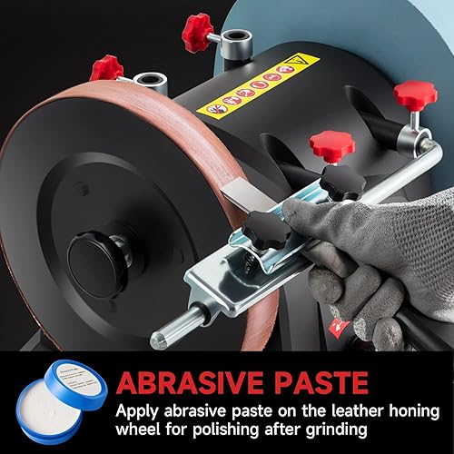 Miniatura 4 de Excited Work Sistema de afilado húmedo y seco refrigerado por agua de 10 pulgadas de dos direcciones 120RPM para cuchillos domésticos y herramientas