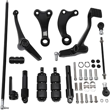 TCT-MT Forward Controls Foot Pegs Levers Linkages Fit for Harley Sportster XL 883 1200 2004-2013 Black
