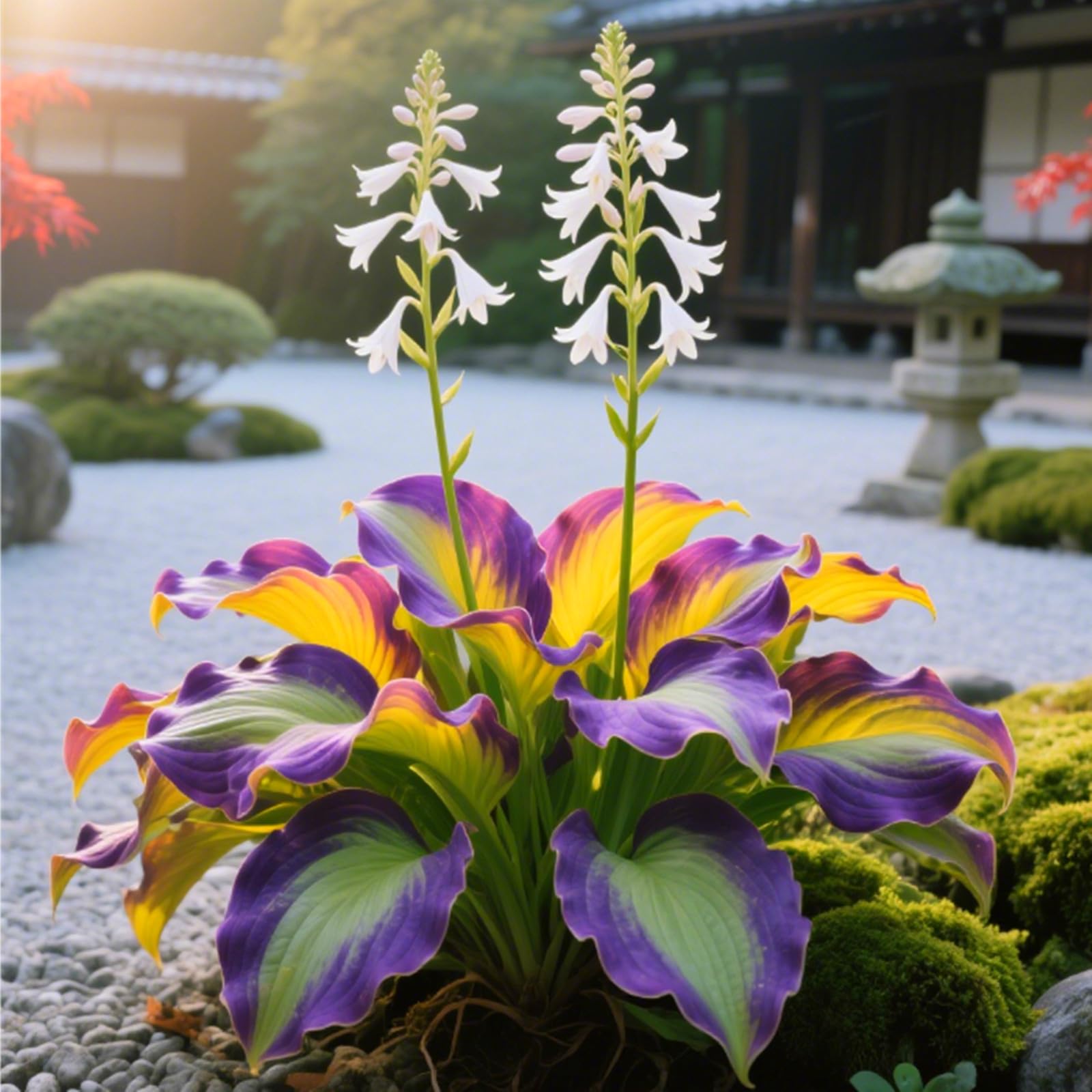 Hostas for Planting, Excellent Display, Mix Greening Flower,Organic and Natural-8bulbs-D