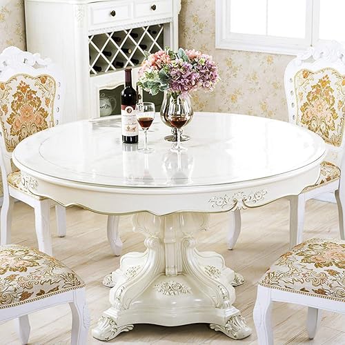 Miniatura 10 de LinkGro Protector impermeable para mesa de comedor, rollo de plástico transparente, resistente al calor, manteles individuales de vinilo