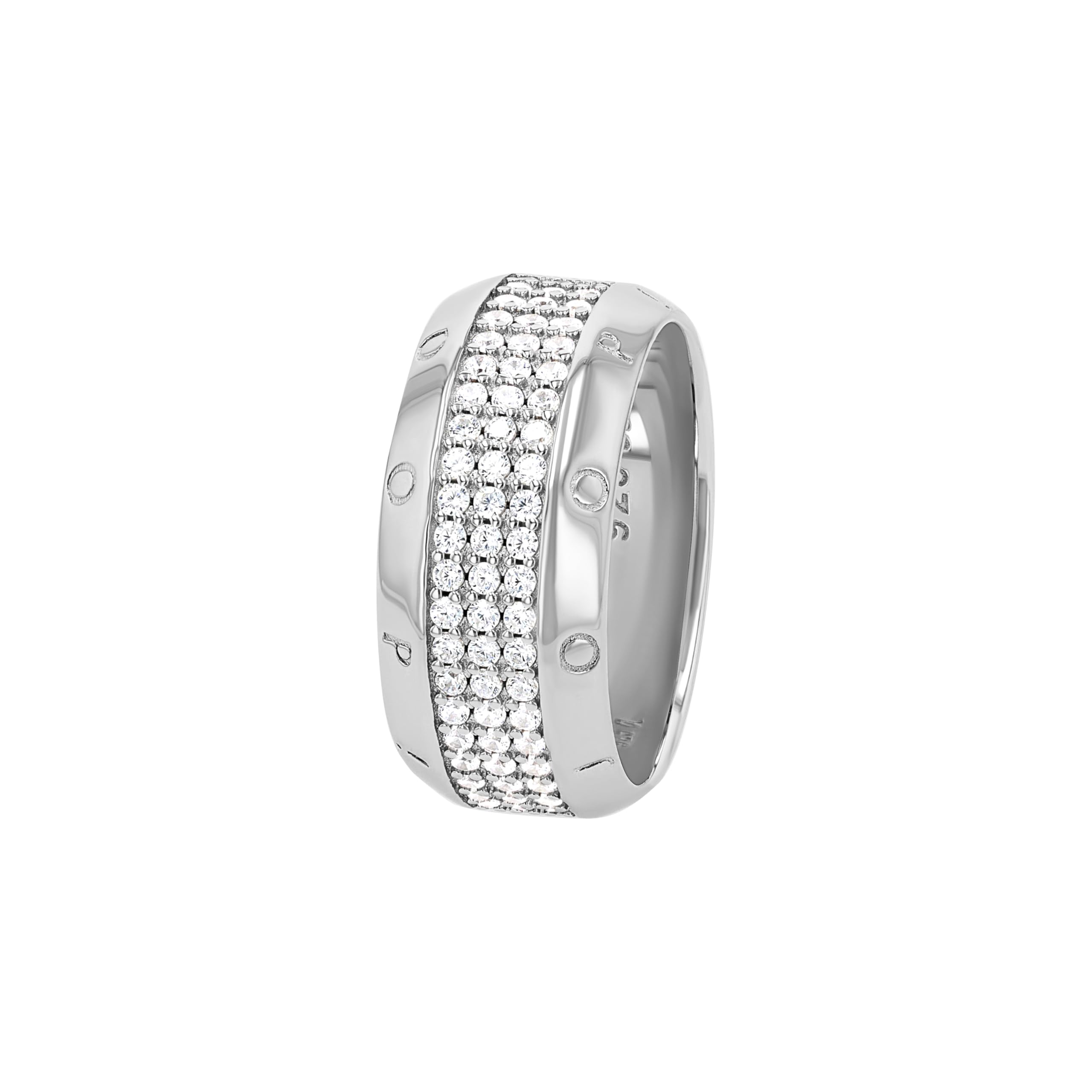 JOOP! Ring 925 Sterling Silber Damen Ringe, mit Zirkonia synth., Weiß, Kommt in Schmuck Geschenk Box