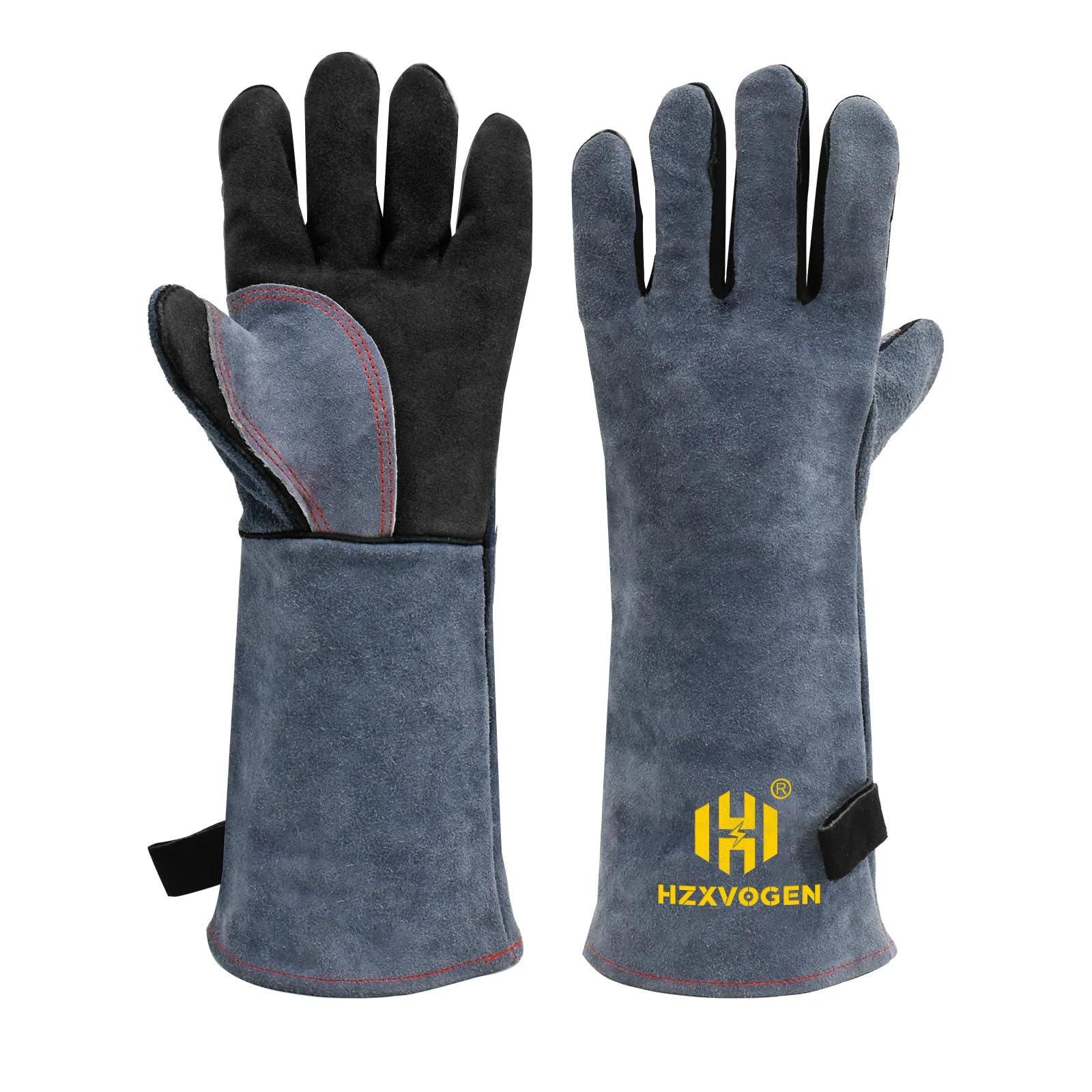 HZXVOGEN Gants de soudage résistants à la chaleur pour barbecue - 40,6 cm - 500 °C - Pour poêle à bois - Anti-aboiement - Anti-morsure - Taille unique pour homme et femme