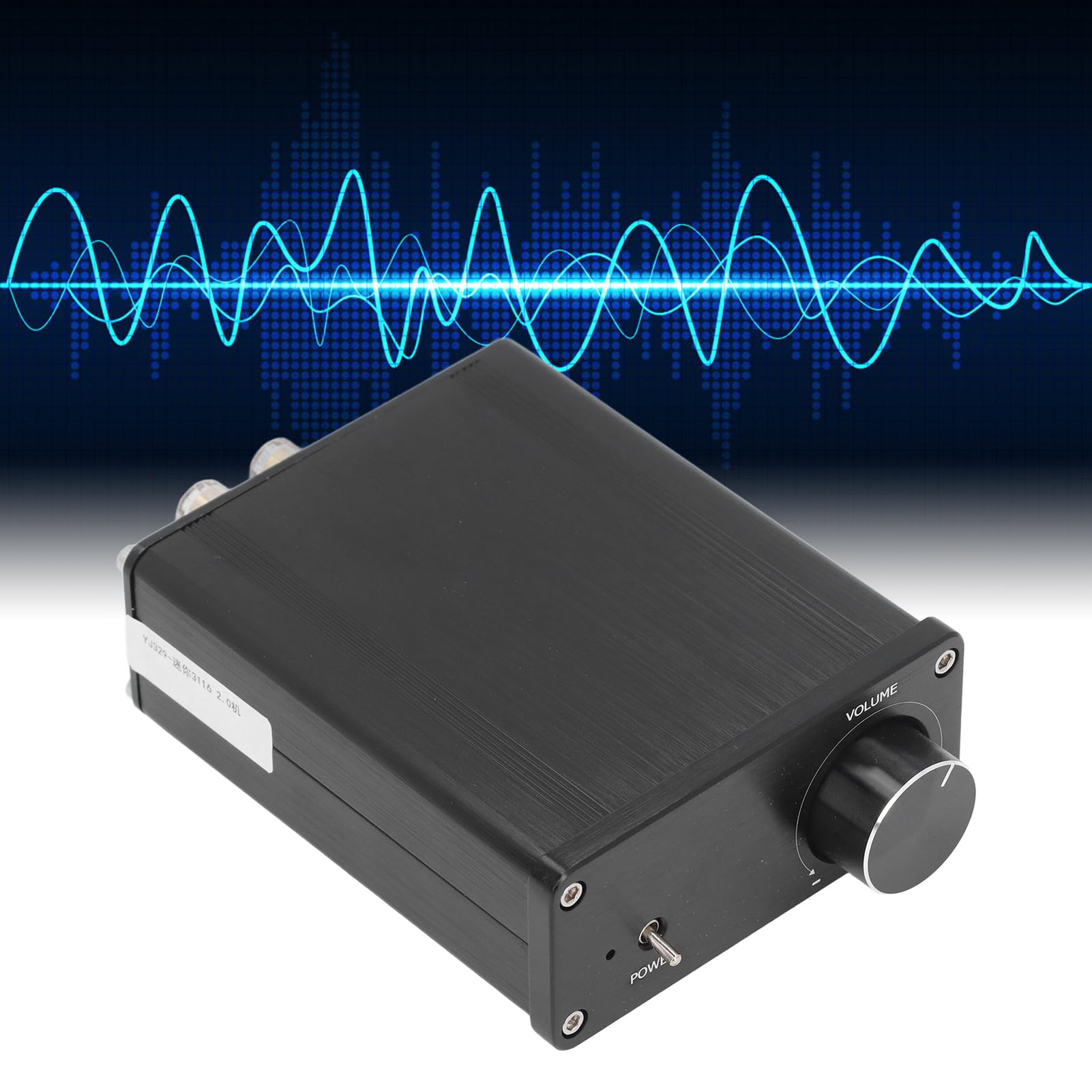 Socobeta Amplificatore di Potenza Digitale HIFI Amplificatore Compatto a Doppio Canale per gli Appassionati di Audio 100 W X 2 Design in Alluminio