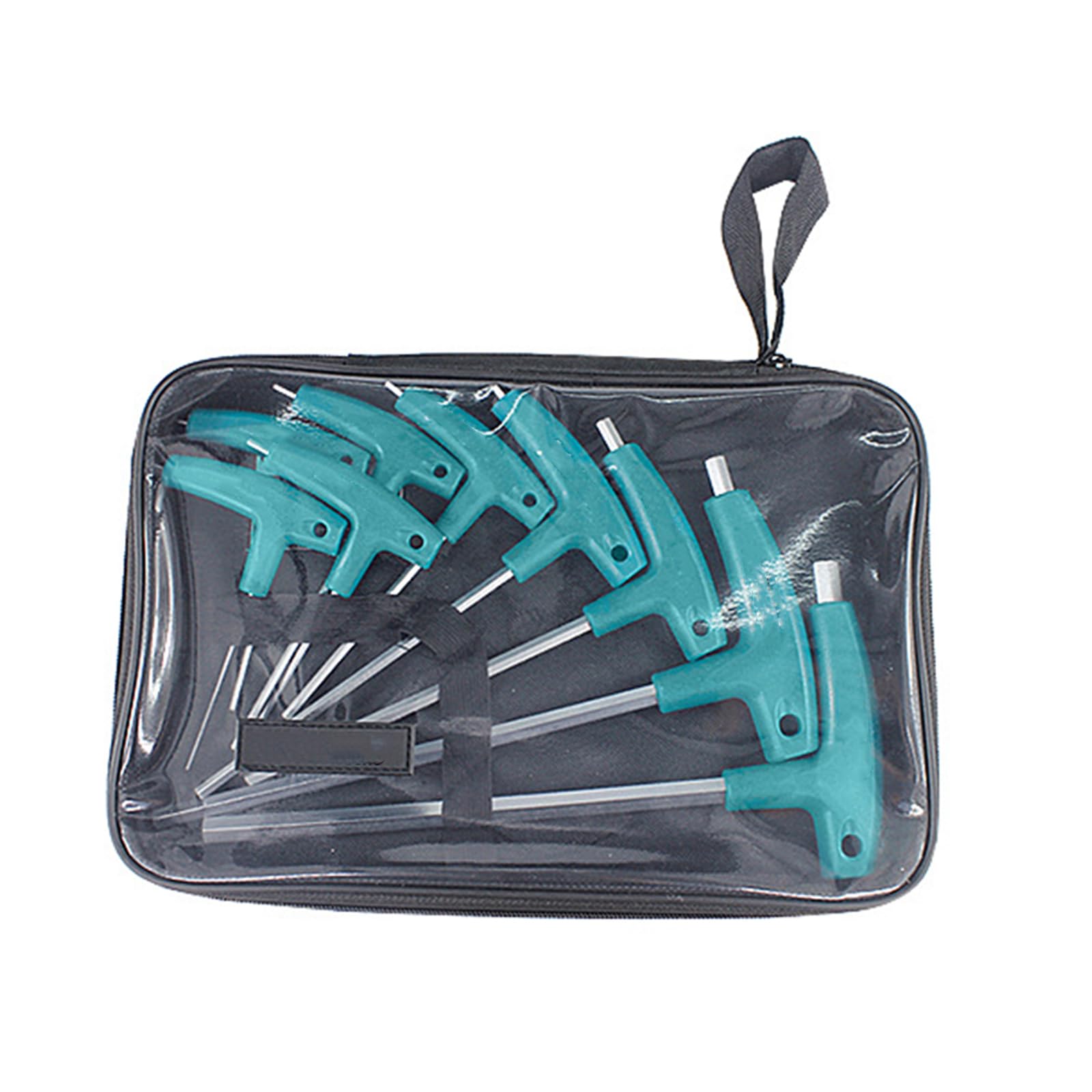 Msioytog 9Pcs 6 / Wrench Set Hexagon Screw Nut Spanner T Handle Spanner With Storage Bag Household 1.5-10Mm Hexagon For Maintenance