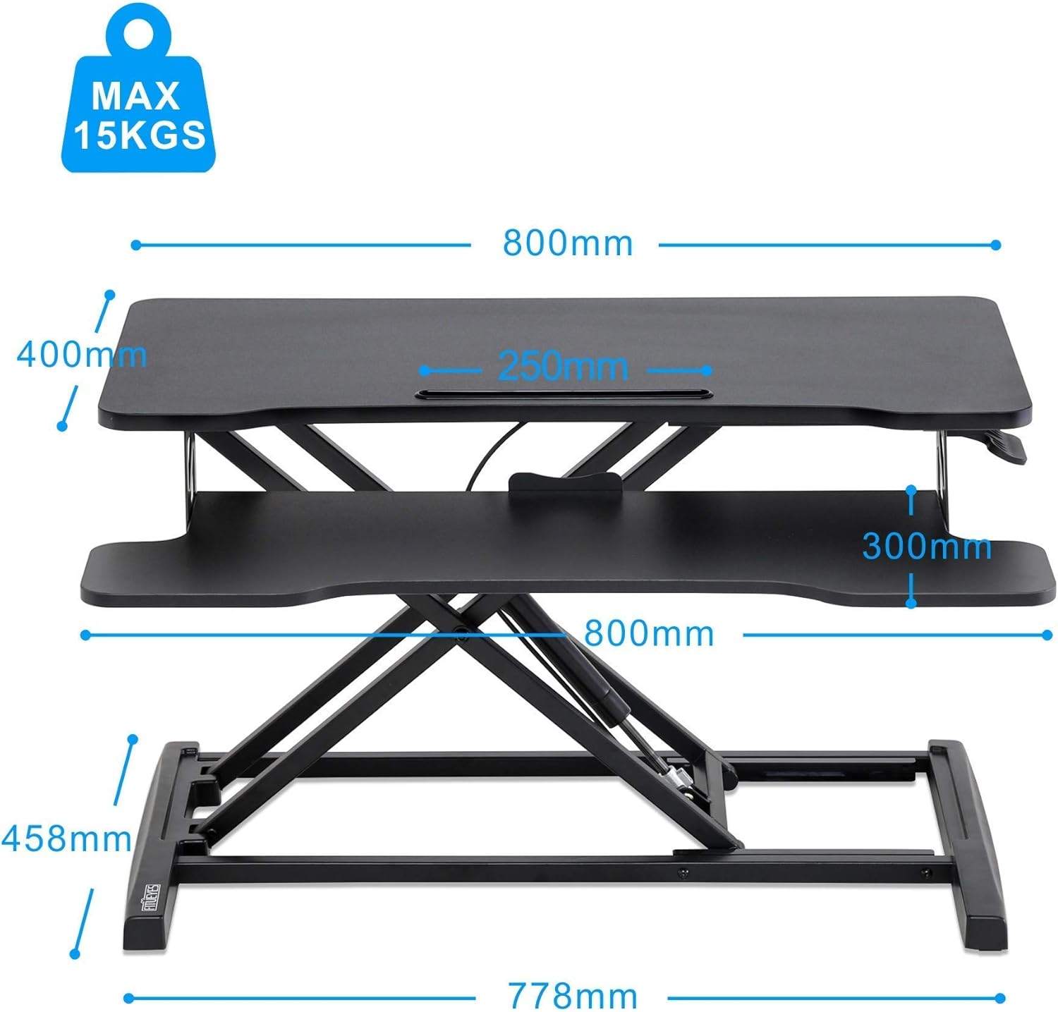 FITUEYES Standing Desk Sit to Stand Monitor Riser Desktop Laptop Stand for Monitors DIY