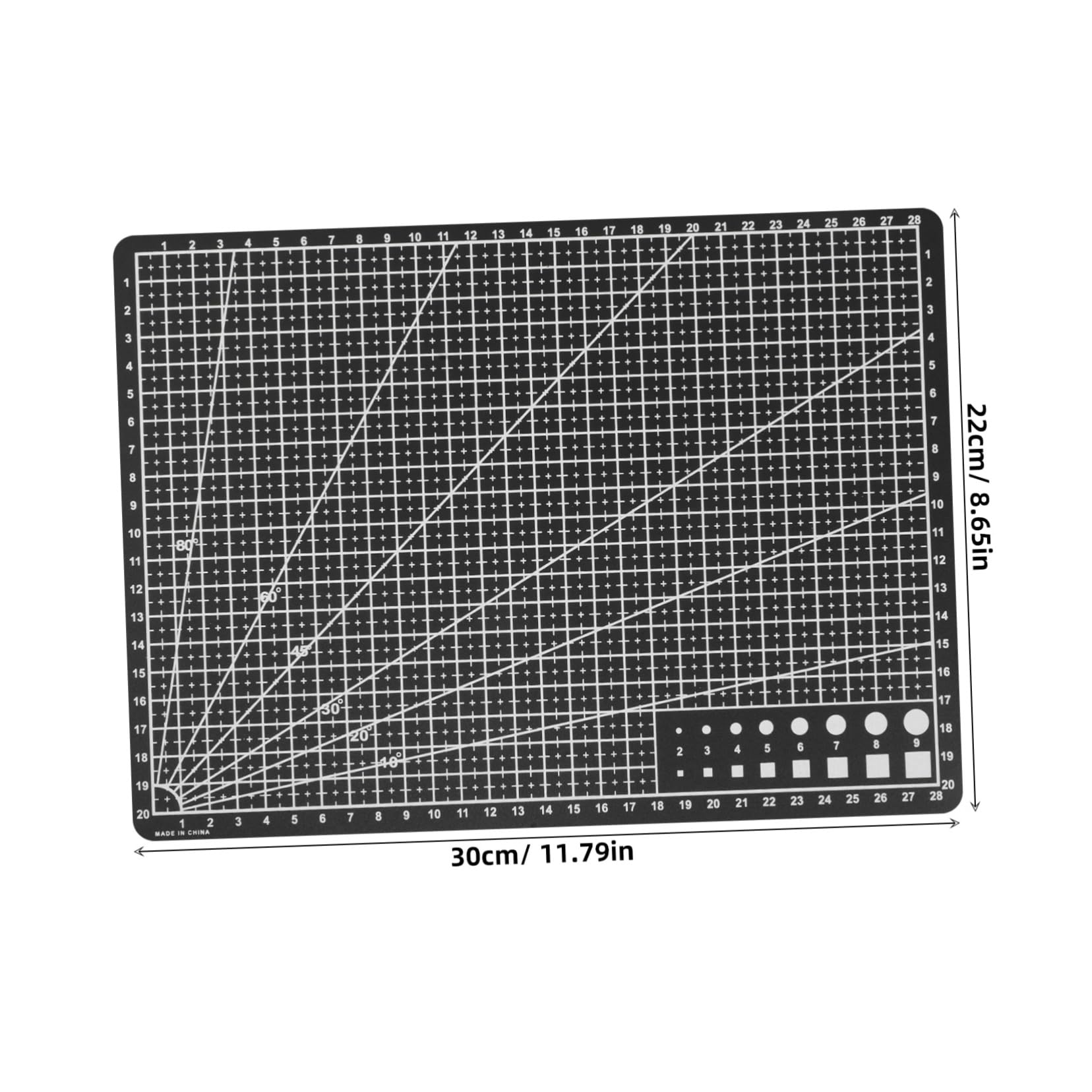 Hohopeti A4 Double Sided Craft Cutting Mat Double-sided Cutting Pad for Artists Hobbyists Precision Crafting Mat Grid Lines
