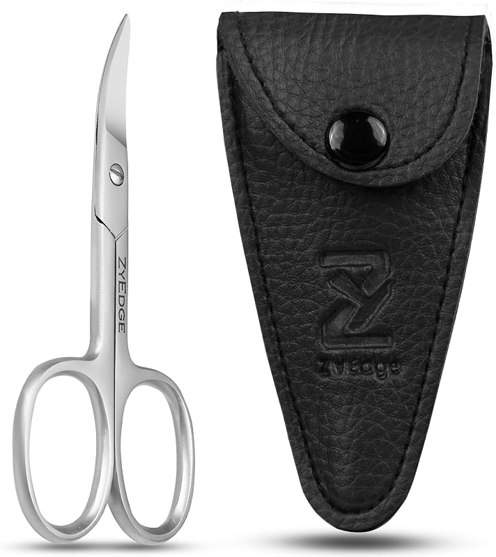 Tesoura curva para unhas ZyEdge, aço inoxidável, 1 unidade