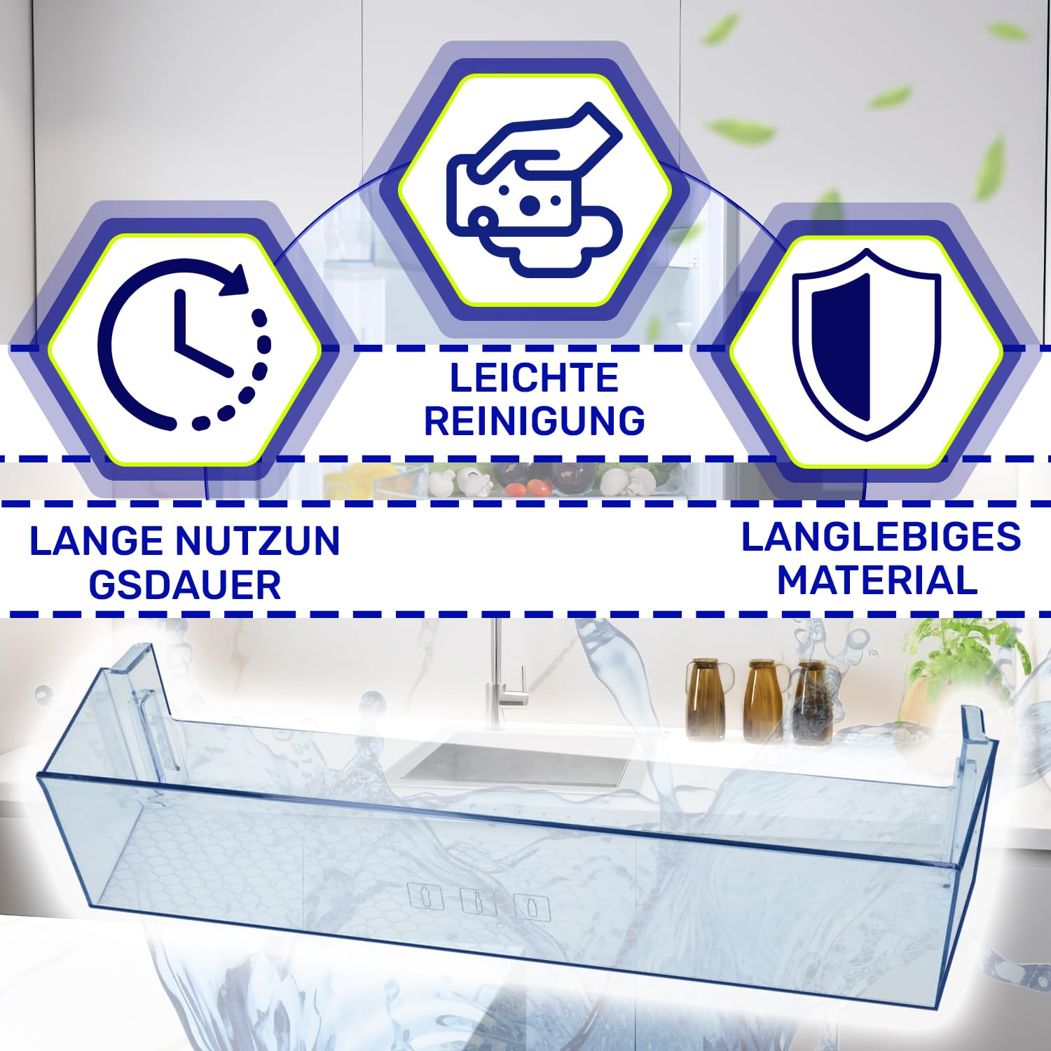 Kühlschrank Flaschenhalter 430x115x90 mm mit dem Originalcode 4640560100 4666010100 für Beko - Garantie 10 Jahre - MONTERAL