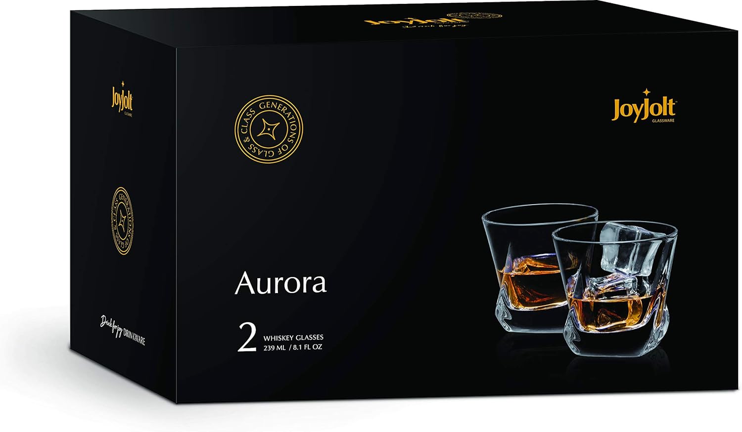 🔥 Hot Deals JoyJolt Aurora Crystal Whiskey Glass – Twisted Whiskey Glasses - Set of 2 Old Fashioned Liquor Glasses – Crystal Scotch Whisky Glasses for Bourbon – 8.10 ounces Whiskey Drinking Glasses Flash Deals - 80% OFF JoyJolt Aurora Crystal Whiskey Glass – Twisted Whiskey Glasses - Set of 2 Old Fashioned Liquor Glasses – Crystal Scotch Whisky Glasses for Bourbon – 8.10 ounces Whiskey Drinking Glasses