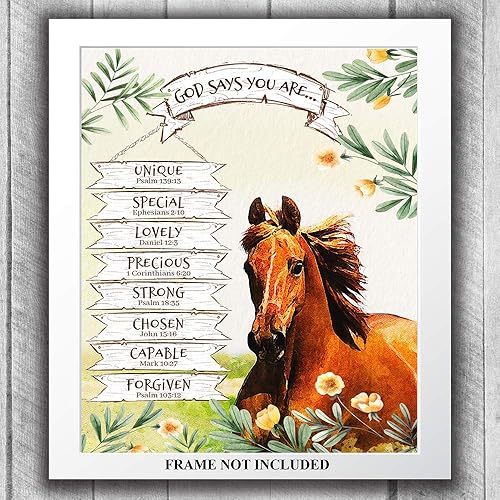 Miniatura 3 de Inspirational Gifts for Women | God Says You Are ... 8 x 10 Print | Bible | Typography print - A beautiful Reminder and Makes a Great Gift for Men,