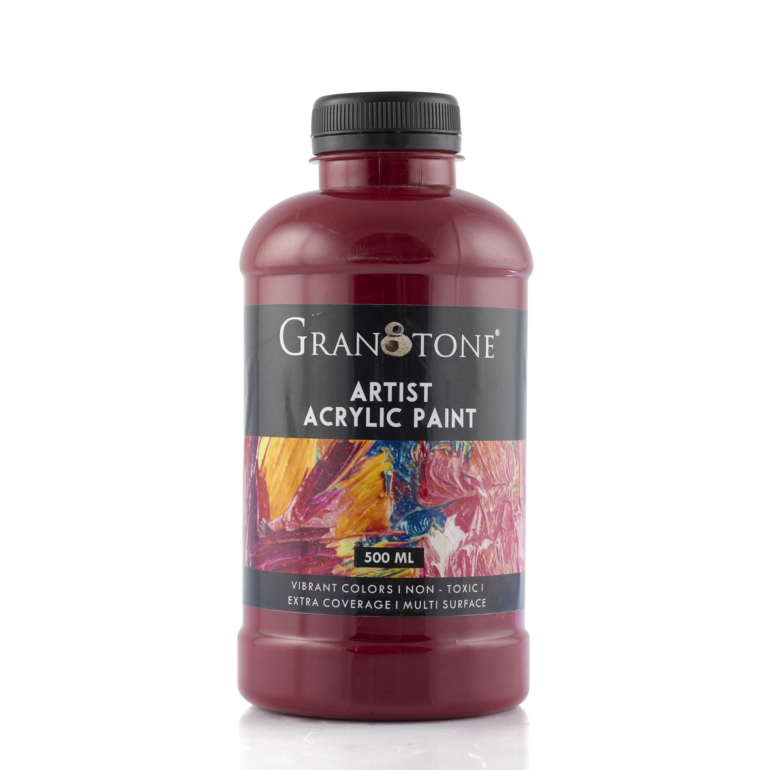 GRANOTONE Acrylic Paint Cherry 500ml Rich Pigment Non Cracking