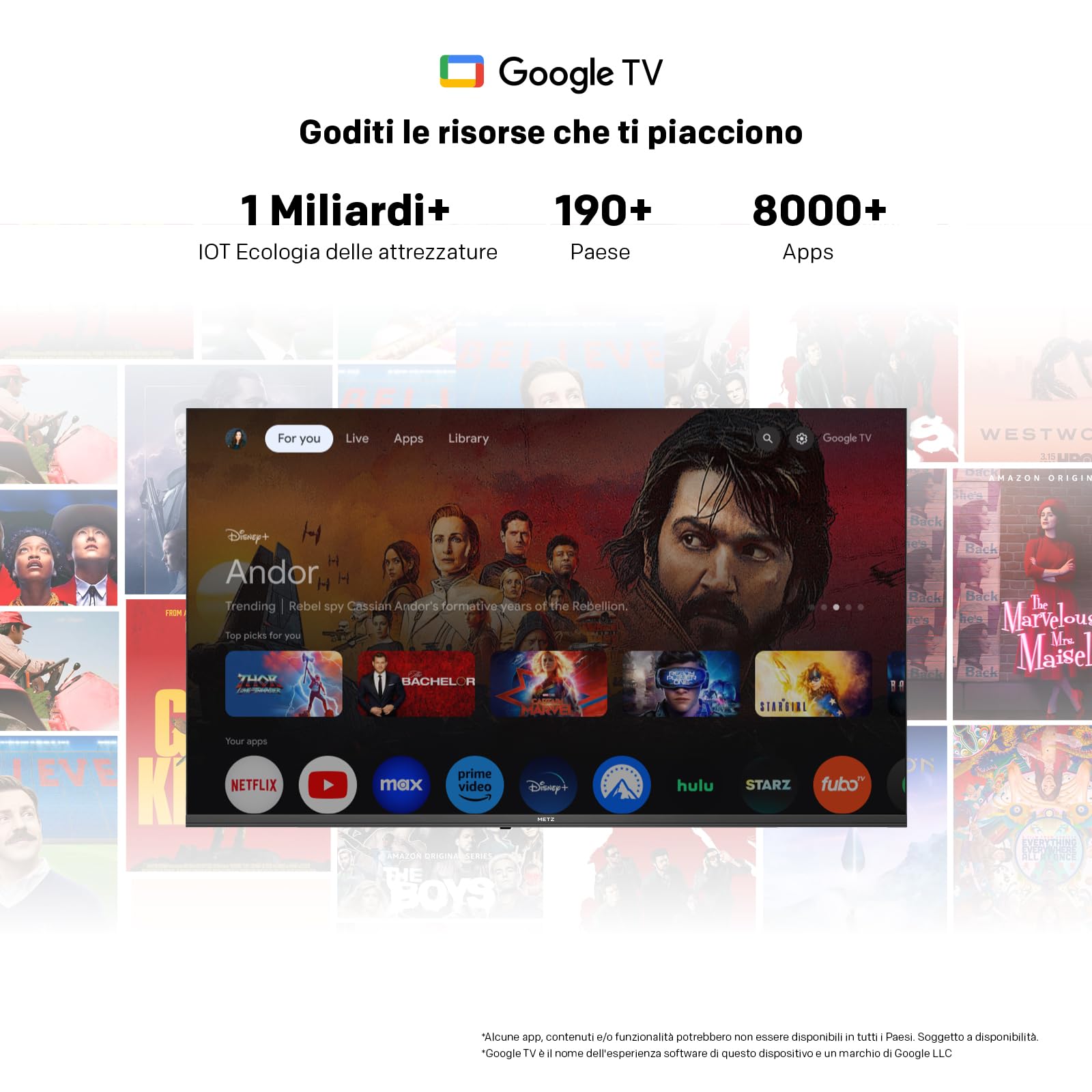 Metz 32-calowy MTE6000 HD Smart Google TV z Dolby Audio HDR 10
