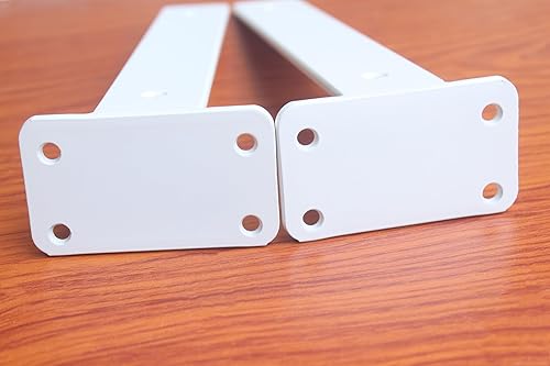 Vista 126 de Paquete de 16 soportes de estante en L ocultos negros de 6 pulgadas (1/5 pulgadas de grosor) soportes flotantes de hierro para estantes industriales
