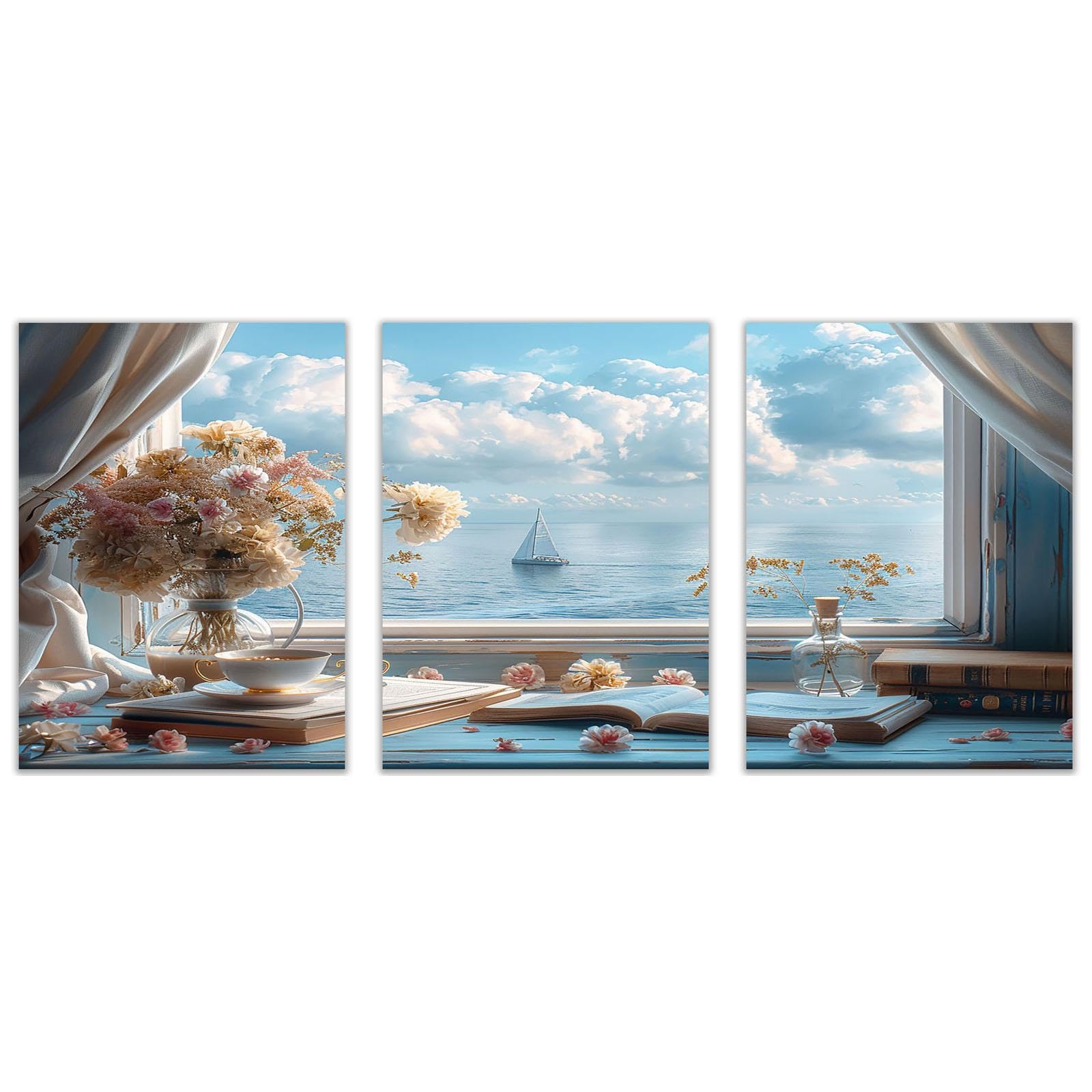 Amazon.co.jp: SHYAMIC 3枚セット 海の景色 海 太陽の光 海の写真
