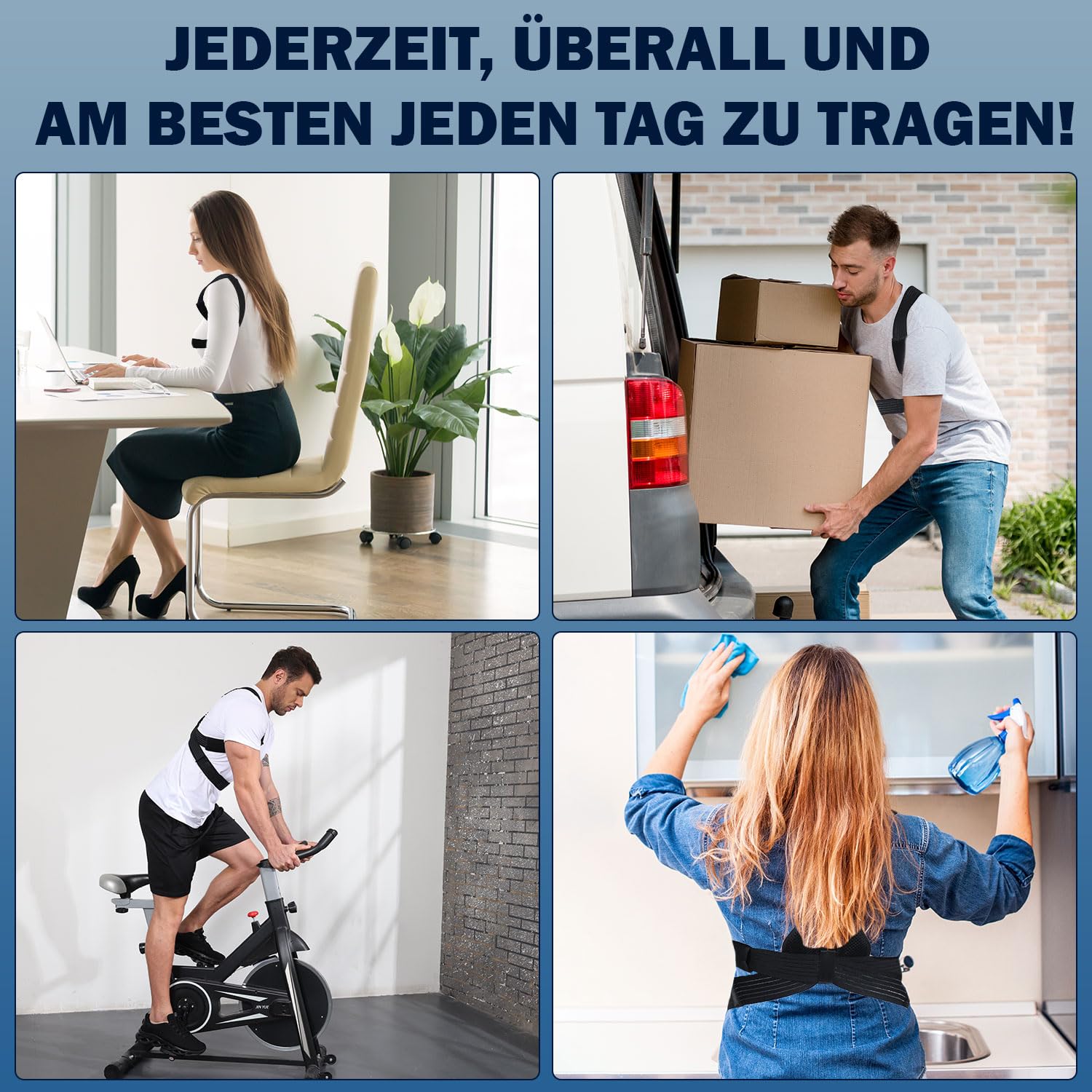 Rücken Geradehalter Haltungskorrektur Herren,Gerader Rücken Geradehalter,Haltungskorrektur Damen，RückenstüTze - RüCkenstabilisator,Posture Corrector Men，Eisenhaltig
