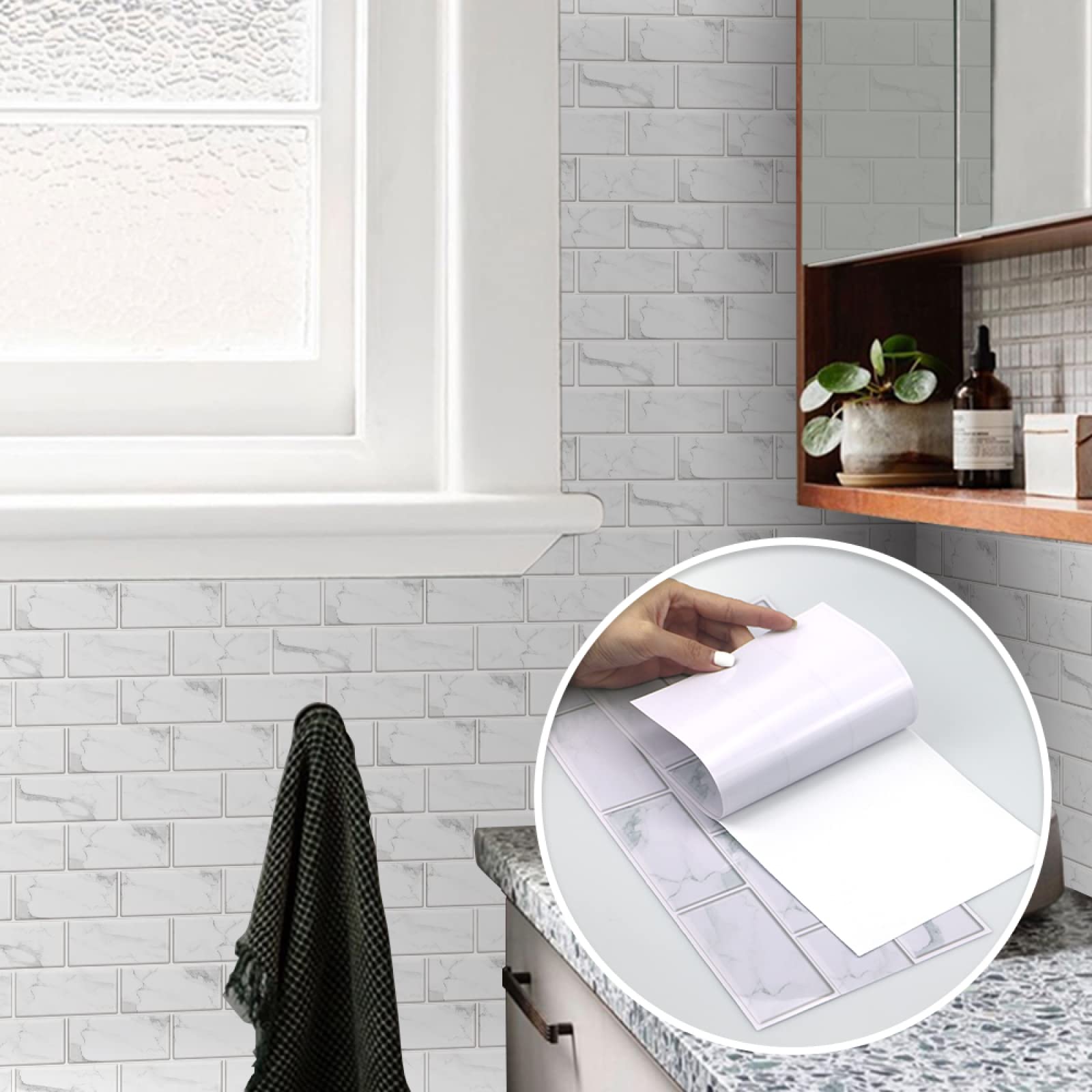 12 Pezzi 15x30cm Modello Di Mattoni Adesivi Per Piastrelle Vinile Autoadesivi Adesivi Murali Impermeabili Per Cucina Bagno Piastrelle Parete Camino Armadio Decorazione Adesivi,caffè