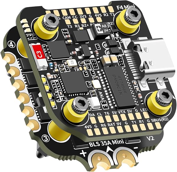 Stack F405 Mini, 20x20, ESC 35A, Bluetooth, Control por APP | Bluetooth Integrado, ESC 4-en-1 BLHeli_S, Compatible con DJI Air Unit, Construcciones de Drones FPV