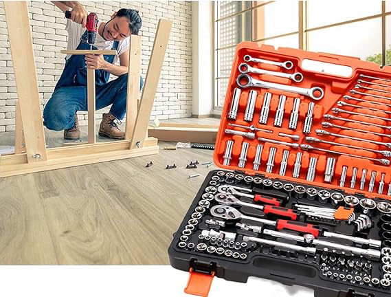 Auto Repair and Maintenance Toolbox Multi-function 150 Professional Socket Wrench Set Combined Casing Ratchet