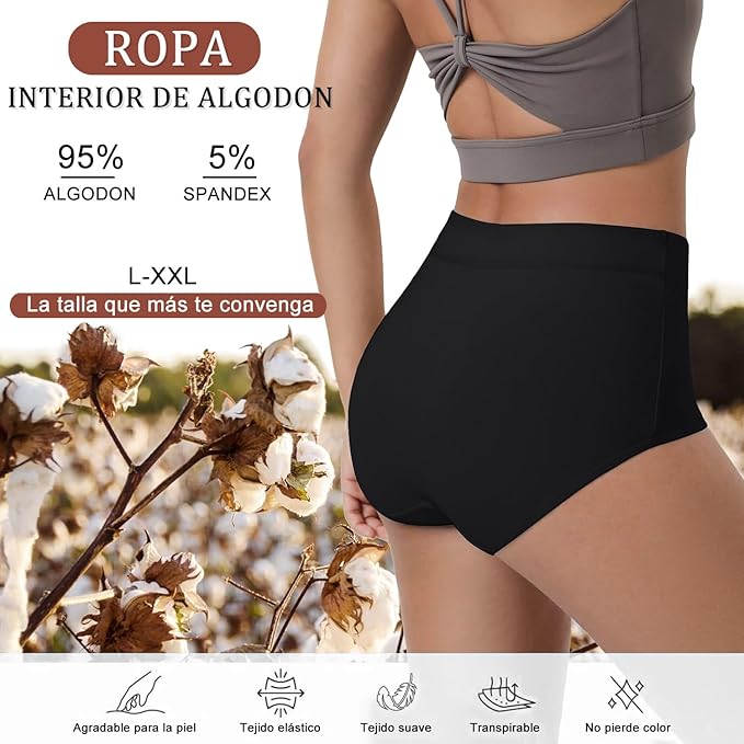 Calzones Postparto Bragas De Algodu00f3n Para Mujer, Ropa Interior
