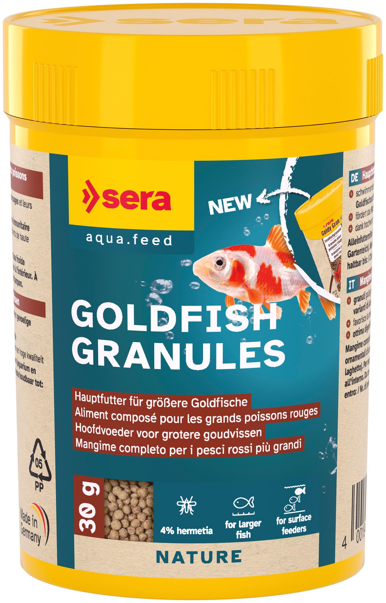 Goldfish Granules 100 ml | Main Granules for Goldfish | No Colourings or Preservatives | with 4% Sustainable Insect Meal