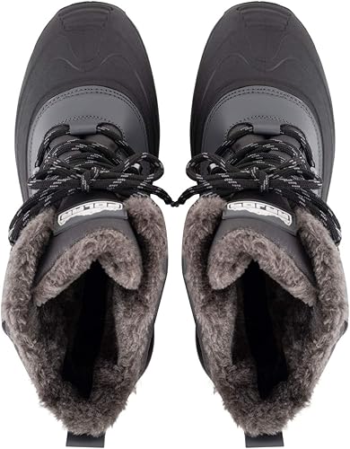 Miniatura 8 de Polar Suela impermeable para hombre, con forro de piel sintética totalmente forrada, botas de nieve duraderas para invierno