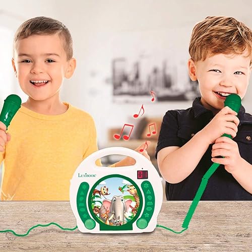 Vista 13 de Lexibook Marvel Spider-Man Peter Parker - Reproductor de CD para niños con 2 micrófonos de juguete, conector para auriculares, con baterías, azul