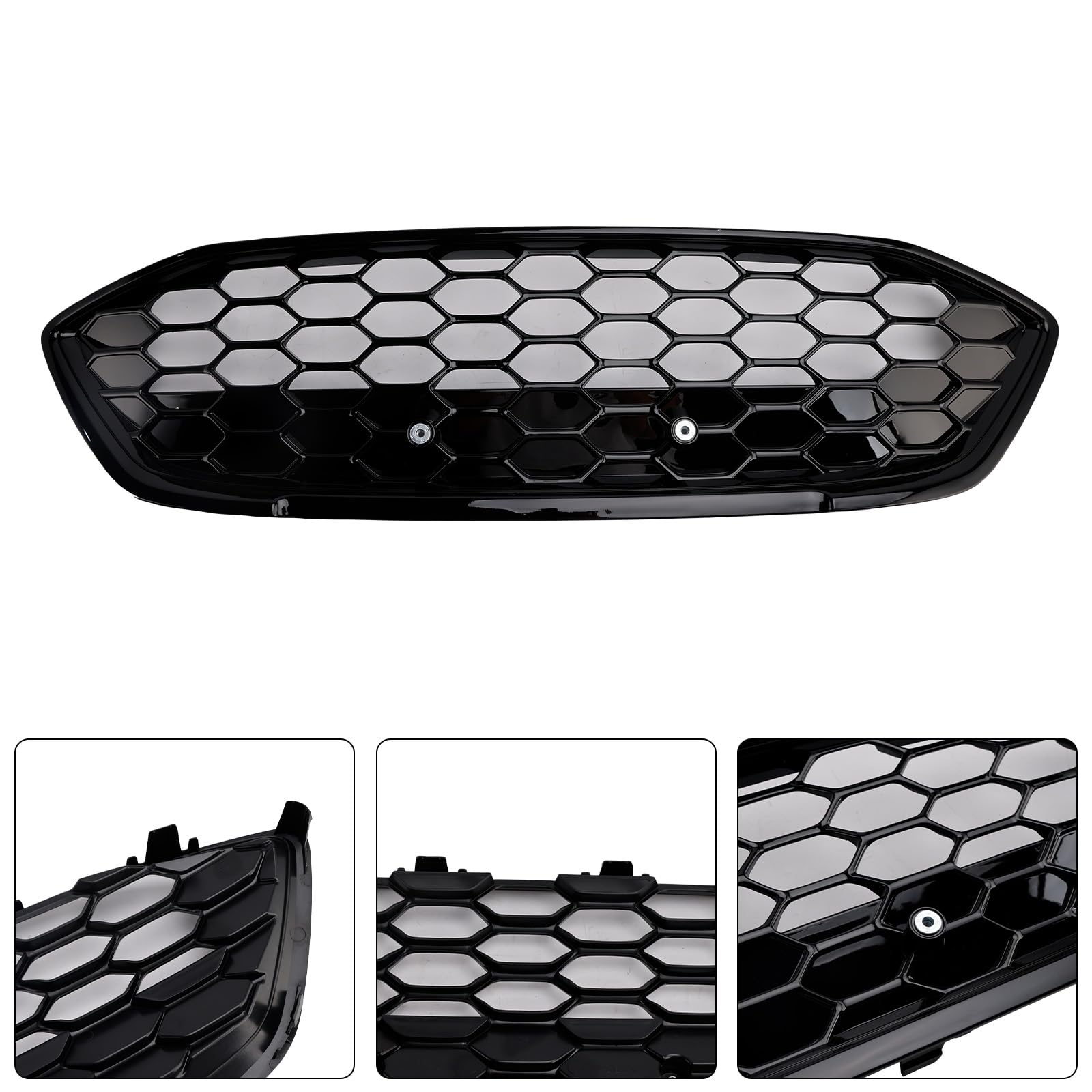 Griglia paraurti Anteriore ST Style Gloss Black Mesh Front Bumper Fit for Ford Focus MK4 2018-2021 (No Logo)