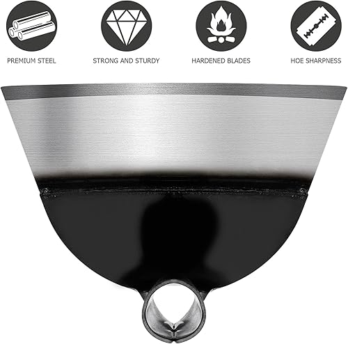 Miniatura 8 de DOITOOL Azada de mano cabeza azada herramienta de jardín de alta resistencia agricultura cabeza agricultura cabeza redonda azadas quitar hierba