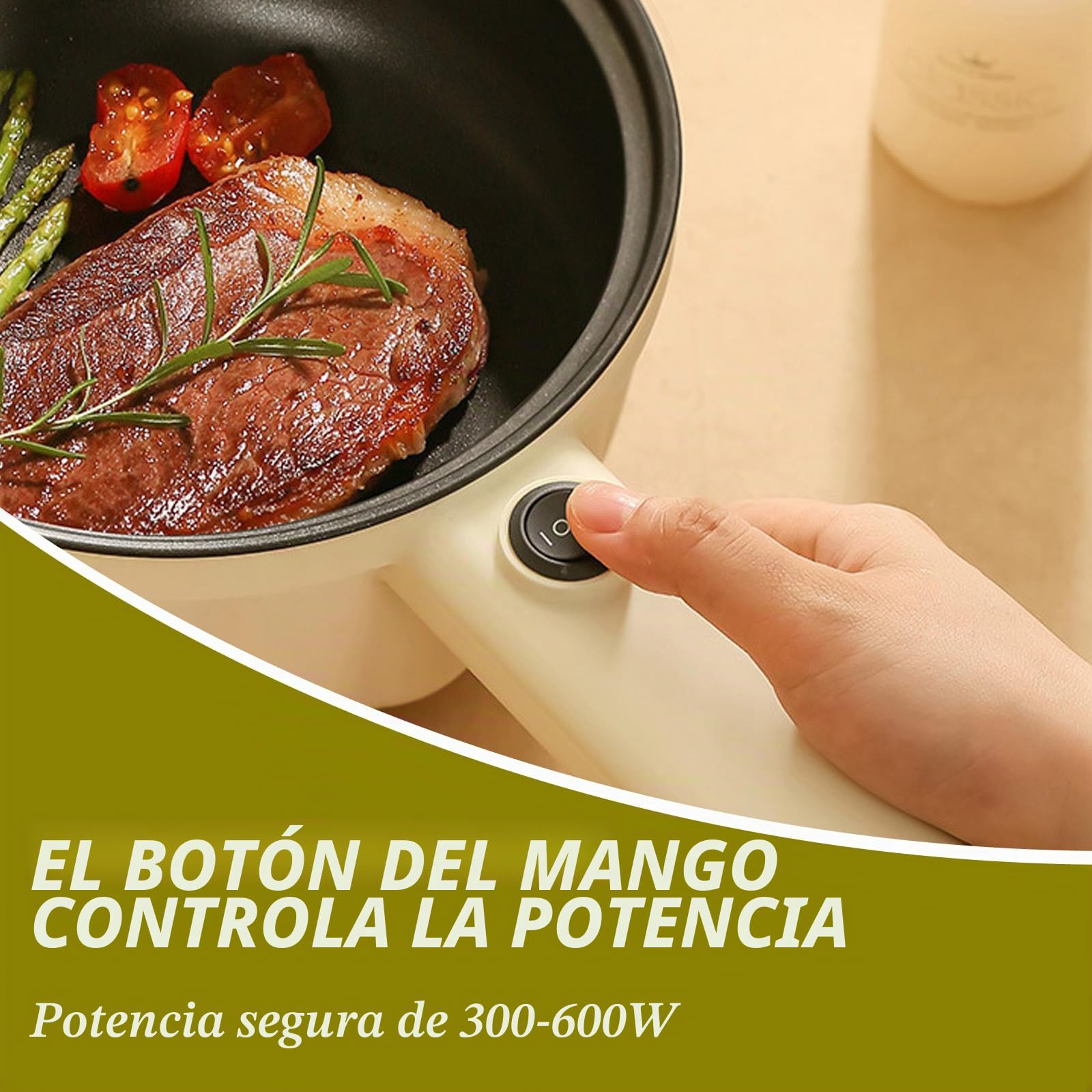 Olla eléctrica de 2 litros con vapor, olla caliente eléctrica, mini multicocina antiadherente, antiadherente mini sartén eléctrica, cocina ramen rápida para el hogar, oficina dormitorio