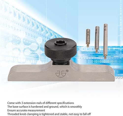 Miniatura 4 de ViaGasaFamido Soporte de calibre de profundidad 0.315 in Agujero de sujeción de acero inoxidable Indicador de esfera de profundidad Base Soporte de