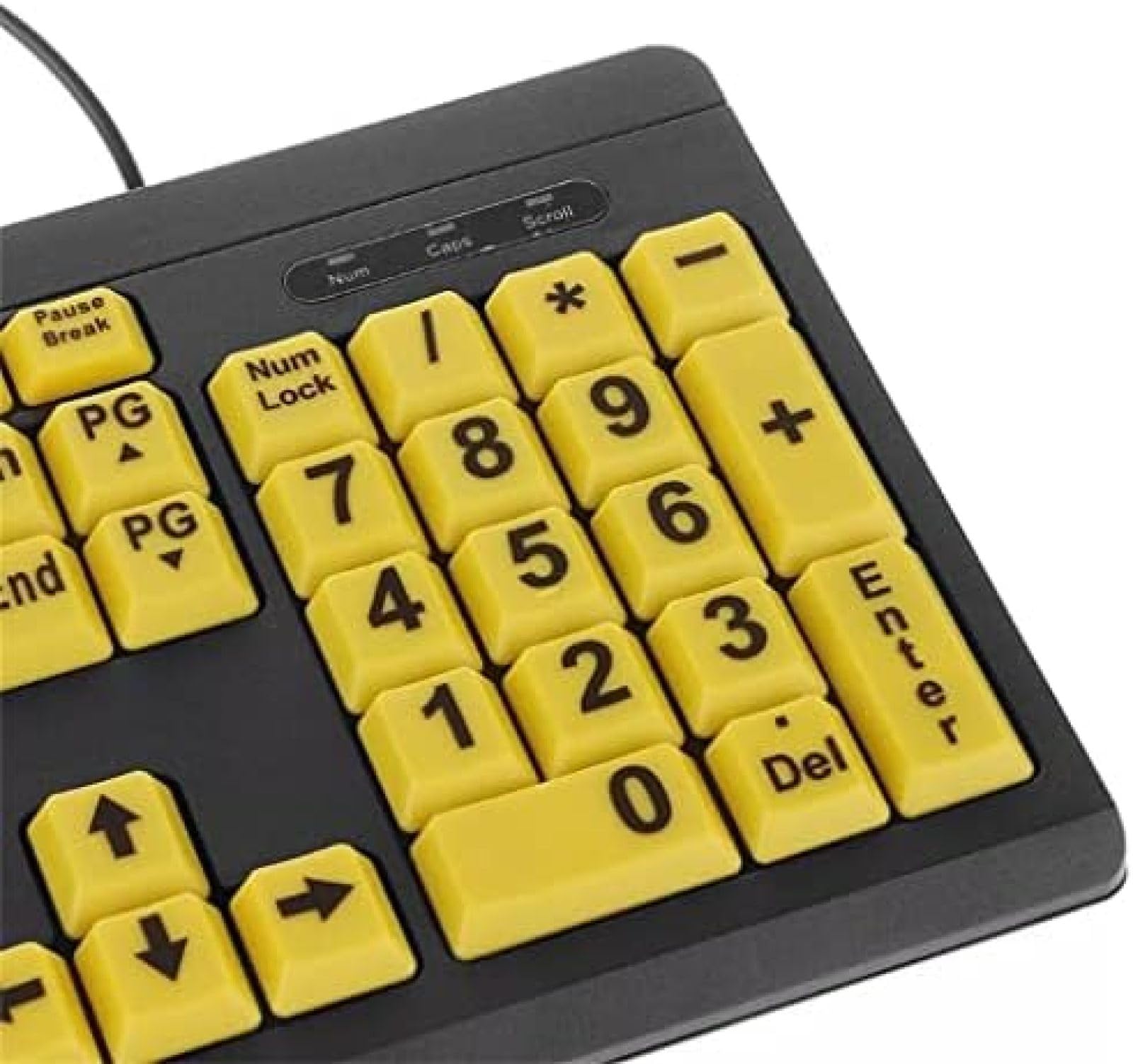 Bedraad toetsenbord - Geel toetsenbord met grote karakters voor ouderen, hoge compatibiliteit USB Plug-and-Play kopen vanaf een prijs van 25 Bedraad toetsenbord - Geel toetsenbord met grote karakters voor ouderen, hoge compatibiliteit USB Plug-and-Play kopen vanaf een prijs van 25