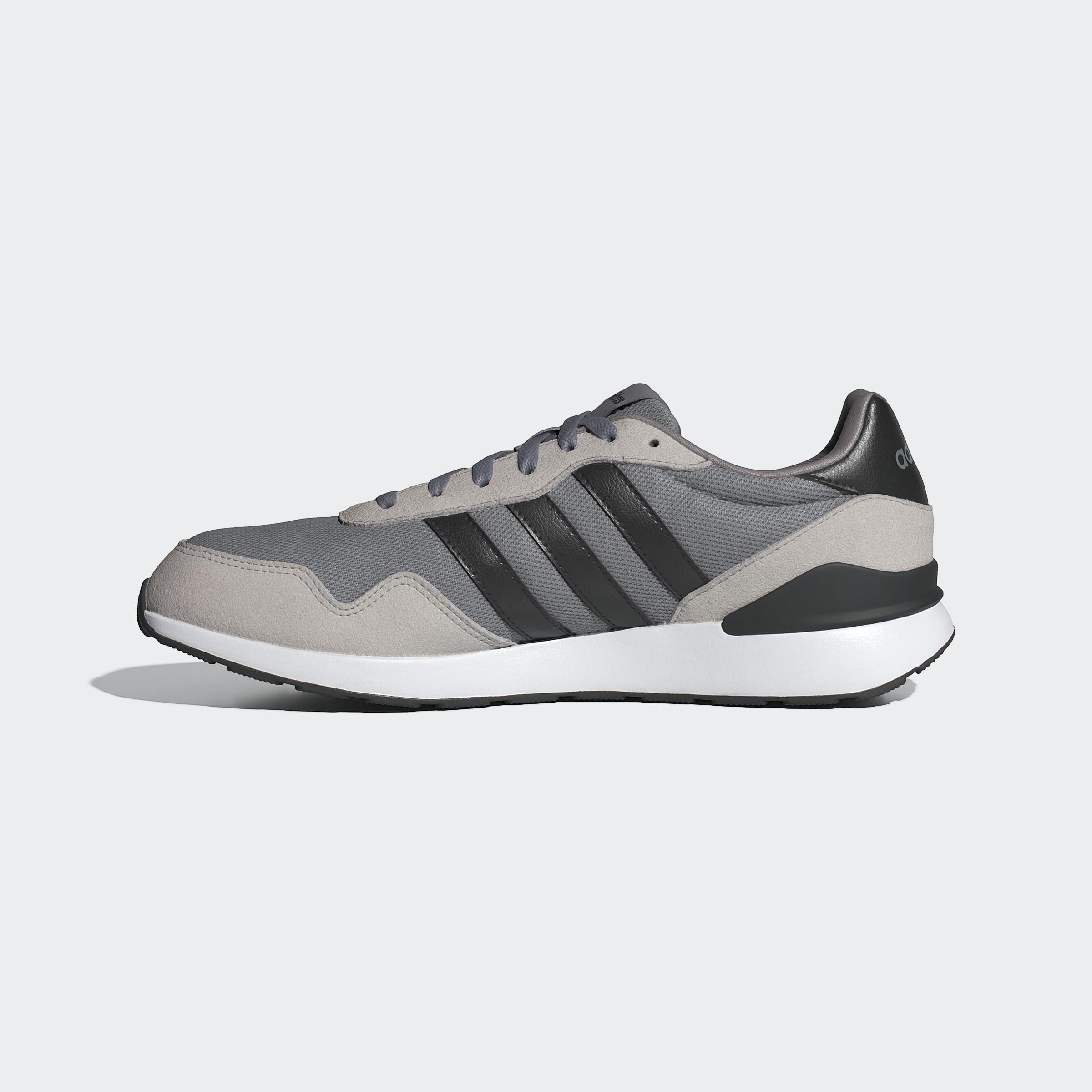 adidas Hombre Run 60S 4.0 Shoes, Grey Three/Core Black/Grey Two, 41 1/3 EU