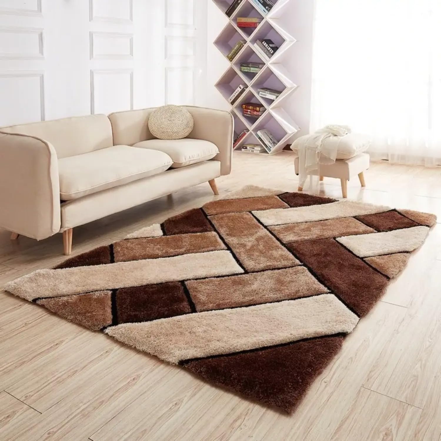 klimax multicolor rug for living room, bedroom, hall, office | soft microfiber carpet for home décor | modern and durable floor mat | comfortable texture_5' x 8' (rectangular)