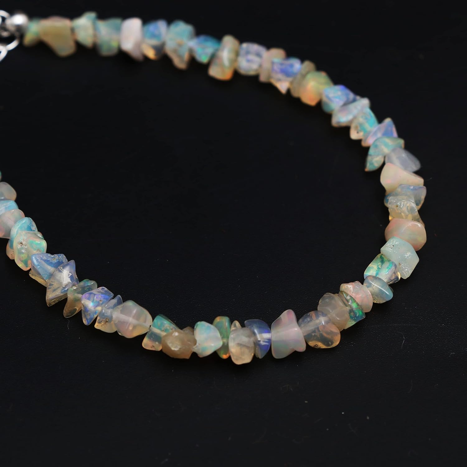 925 Sterling Silver Natural Chips Bracelet, Dainty Bracelet, Silver Jewelry Gift For Her - Image 2