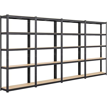 Scaffale Metallo Garage 180x90x40cm Ad Alta Portata 875kg, 5