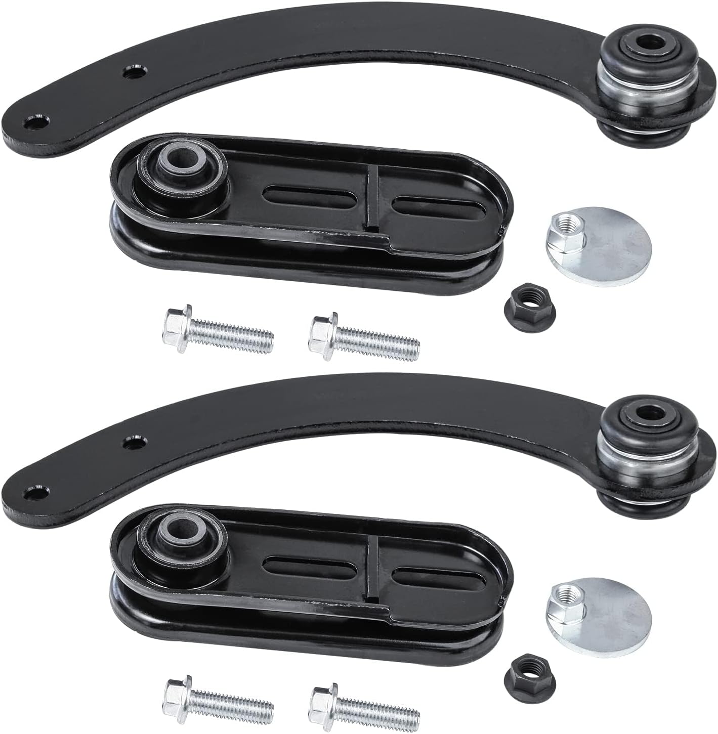 Detroit Axle - 4 Rear Control Arms for Jeep 07-15 Patriot Compass 07-12 Dodge Caliber, 2 Upper Control Arms, 2 Lower Forward Lateral Links 2007 2008 2009 2010 2011 2012 Replacement