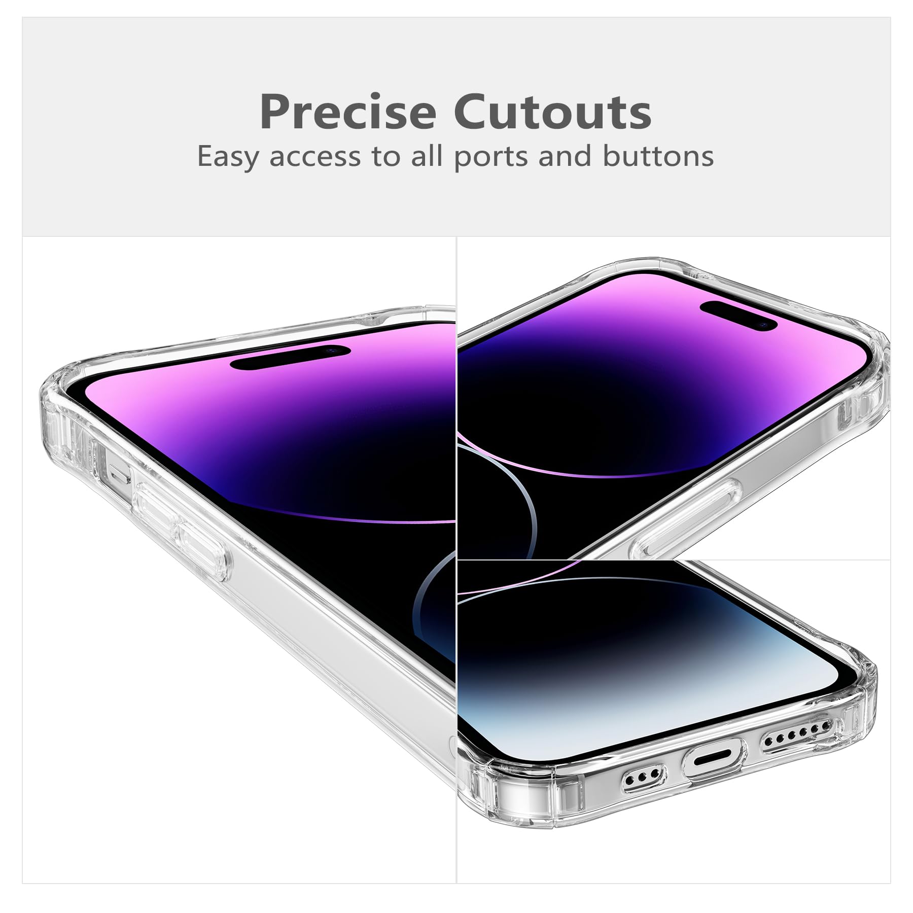 DEFBSC Compatible with iPhone 16 Pro Max, Transparent Back Card Holder Phone Case - Image 4