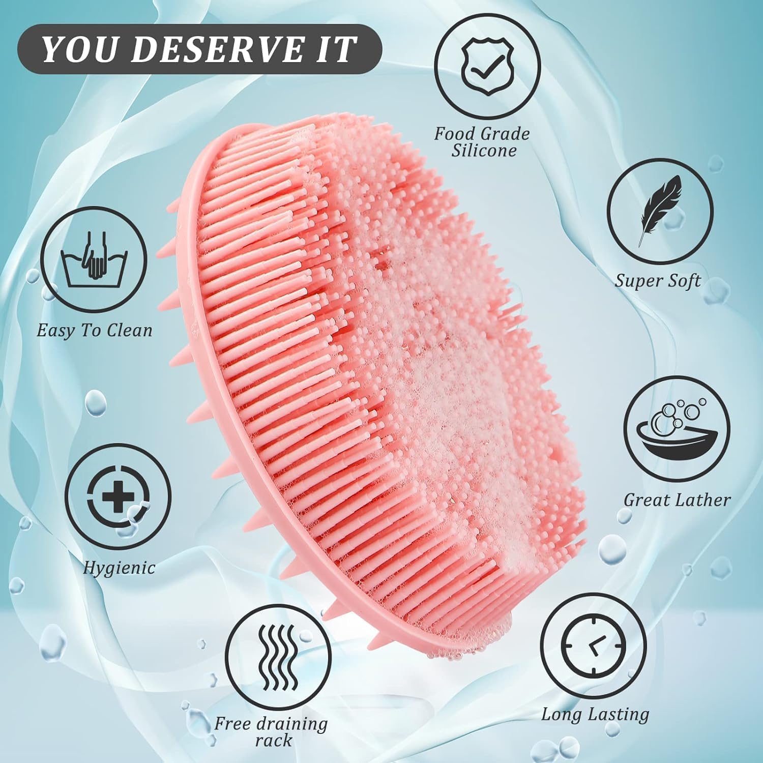 1 silicon bath and shampoo brush in Menovas 2, body cleaner scrubber and head scalp massage for infants, children, women, men (multi colors) for brushes 1 silicon bath and shampoo brush in Menovas 2, body cleaner scrubber and head scalp massage for infants, children, women, men (multi colors) for brushes