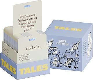 TALES Conversation Cards, Kids Edition 150 Count, Fun Family Games for Kids, Perfect for Dinners, Road Trips, Classrooms & Game Nights, Gifts & Gatherings, Conversation Starters to Spark Creativity